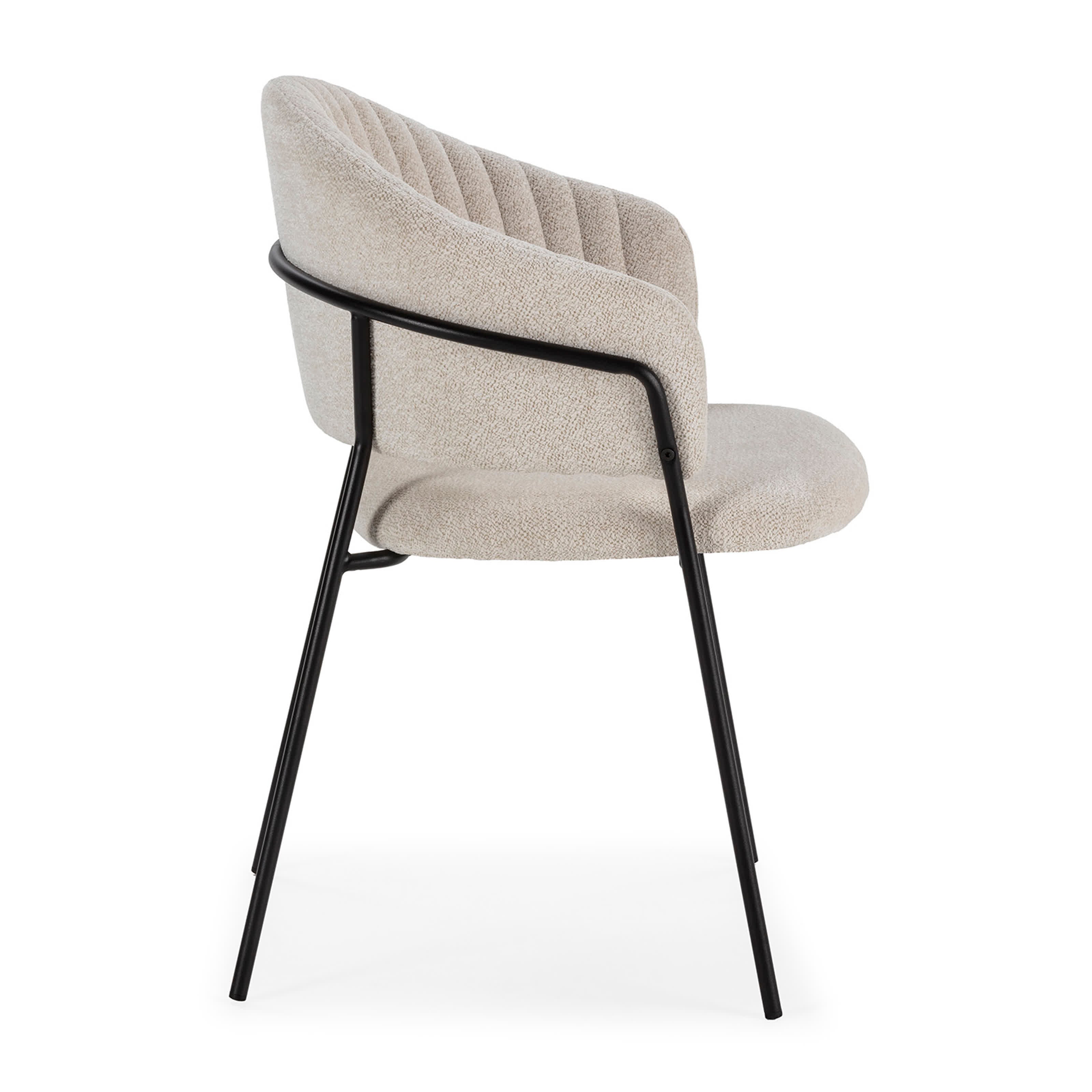 Set di 2 sedie in tessuto con gambe in metallo Clelia 49x54 h75 cm