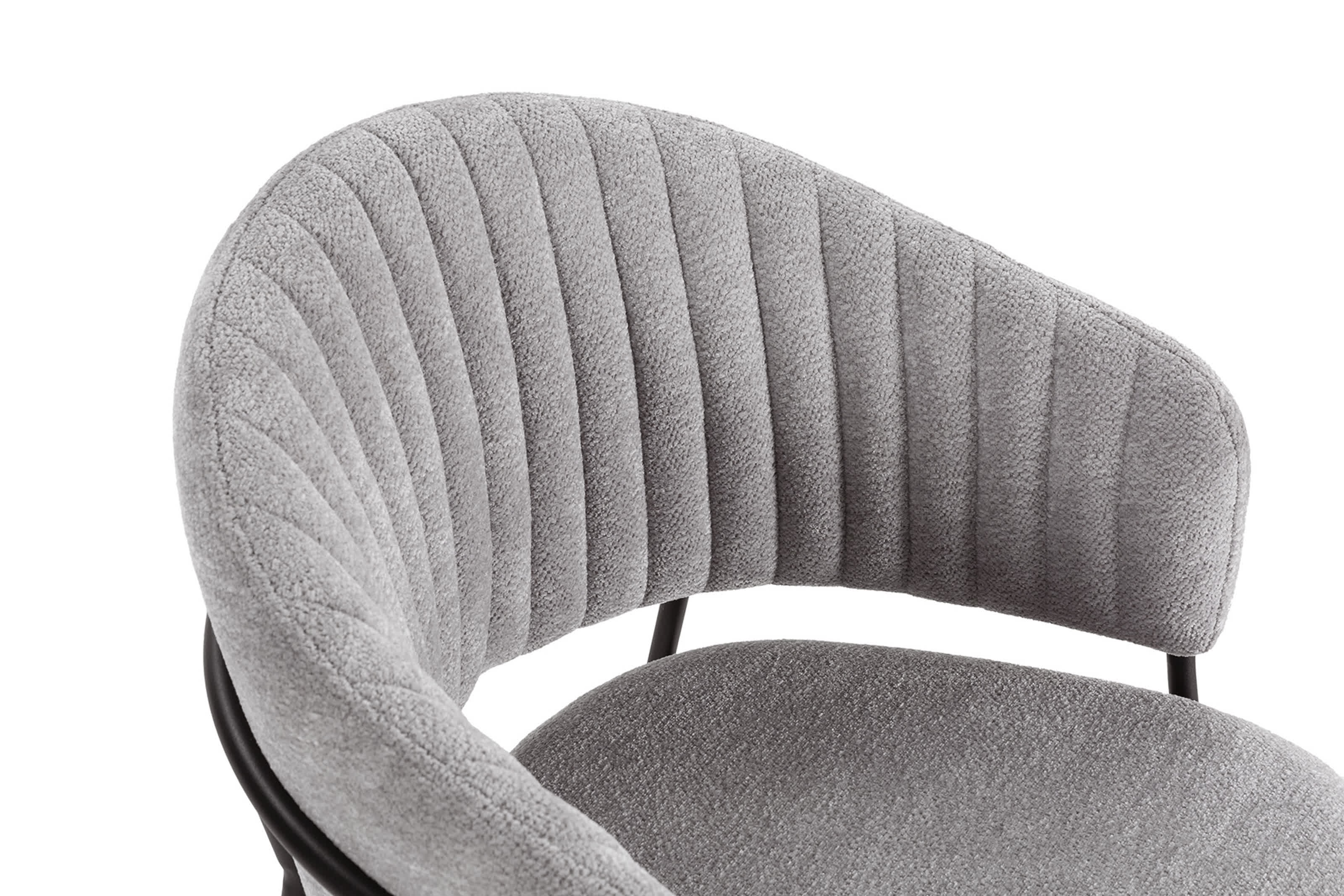 Set di 2 sedie in tessuto con gambe in metallo Clelia 49x54 h75 cm