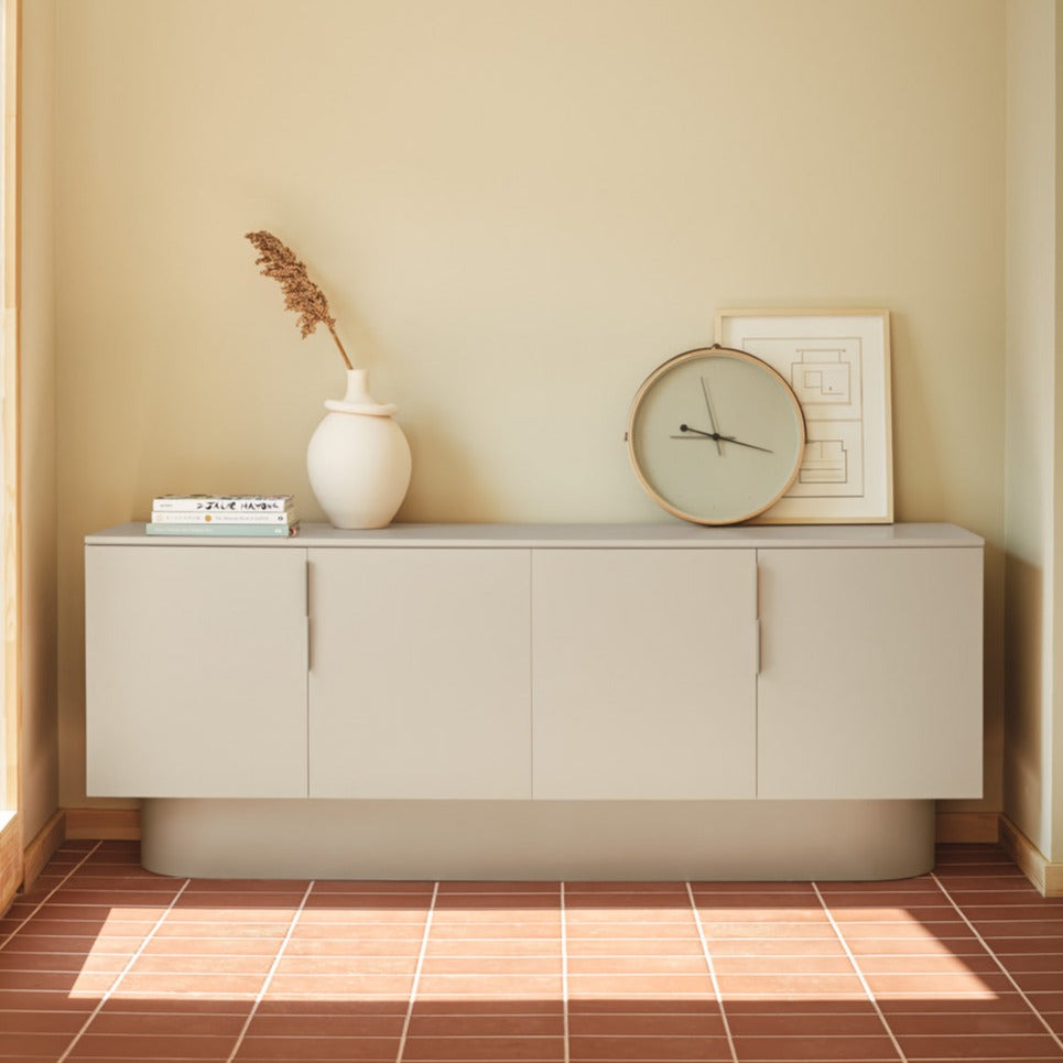 Buffet 4 portes 3 tiroirs 200x50 Totem laqué sable