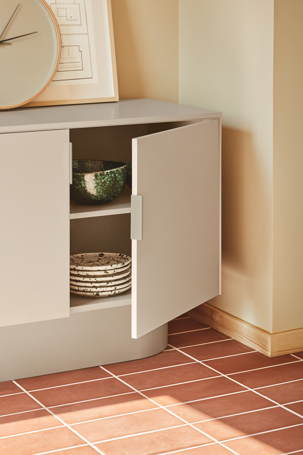 Buffet 4 portes 3 tiroirs 200x50 Totem laqué sable