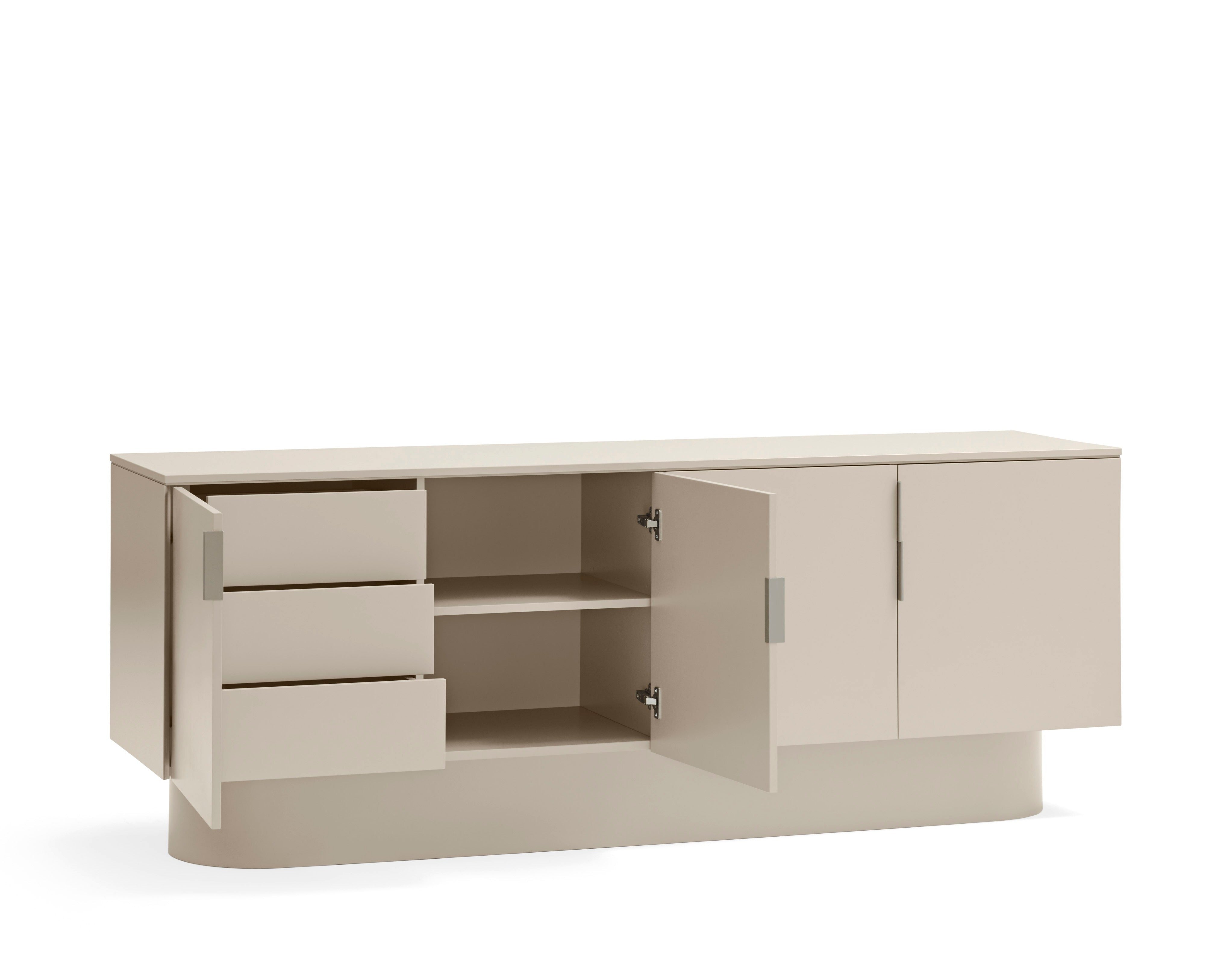 Buffet 4 portes 3 tiroirs 200x50 Totem laqué sable