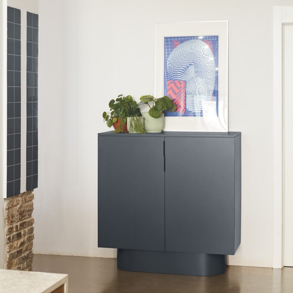 Buffet 2 portes 110x45 cm Totem gris anthracite