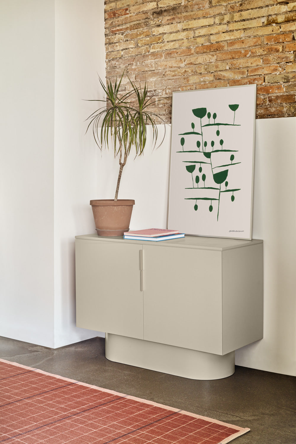 Commode 2 portes 100x82 cm Totem laquée sable