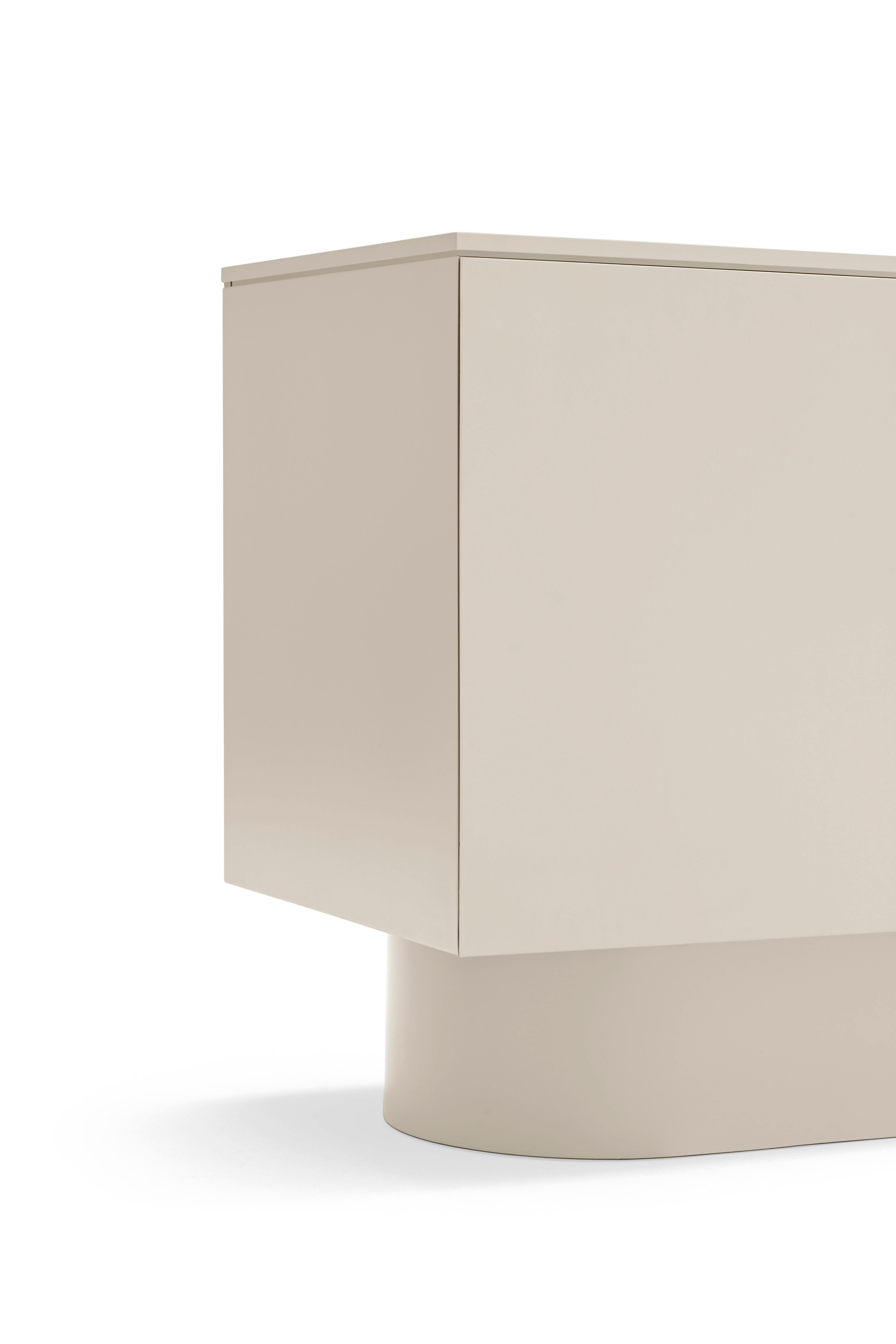 Commode 2 portes 100x82 cm Totem laquée sable