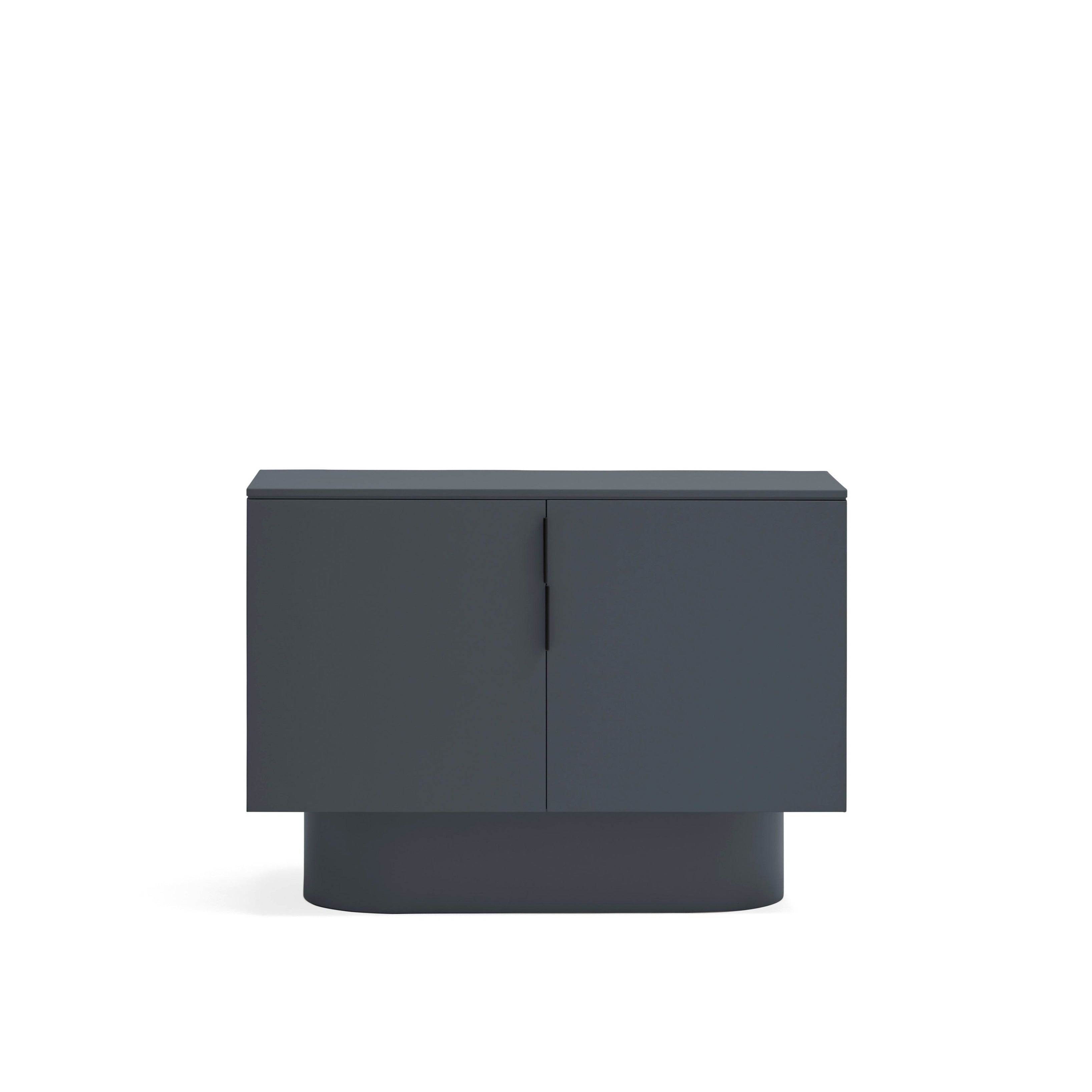 Commode 2 portes 100x82 cm Totem laquée gris anthracite