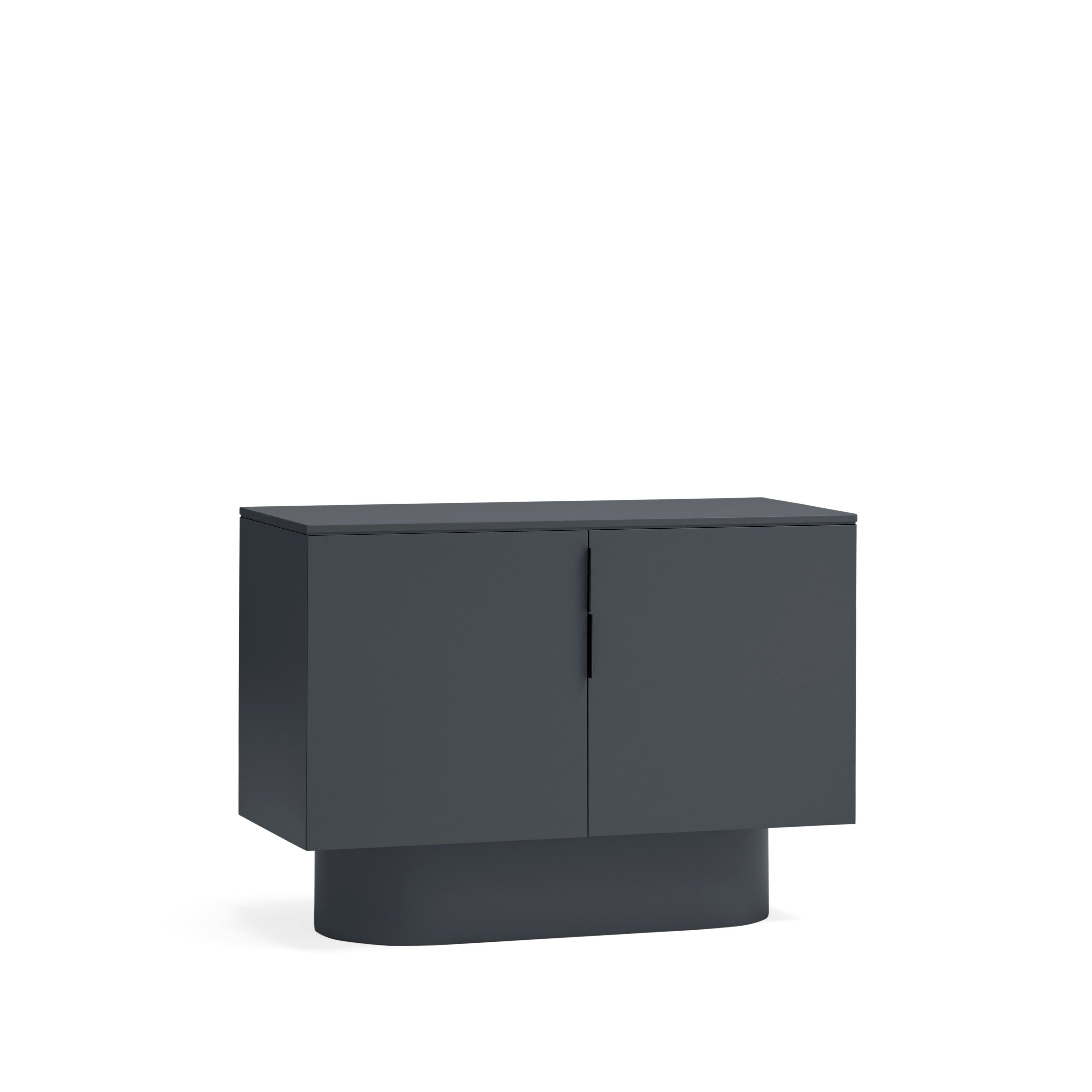 Commode 2 portes 100x82 cm Totem laquée gris anthracite