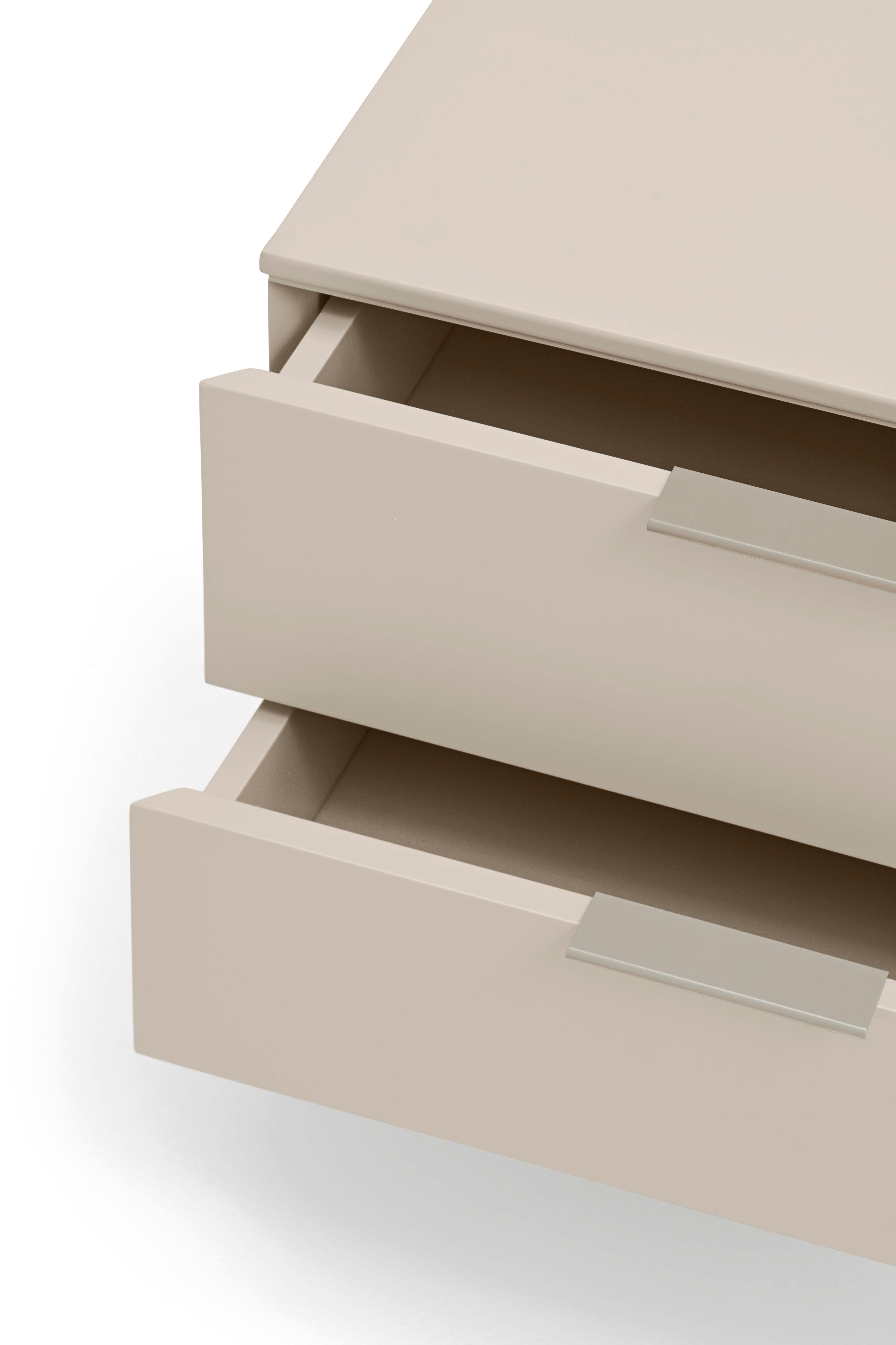 Table de chevet 2 tiroirs 50x56 cm Totem sable