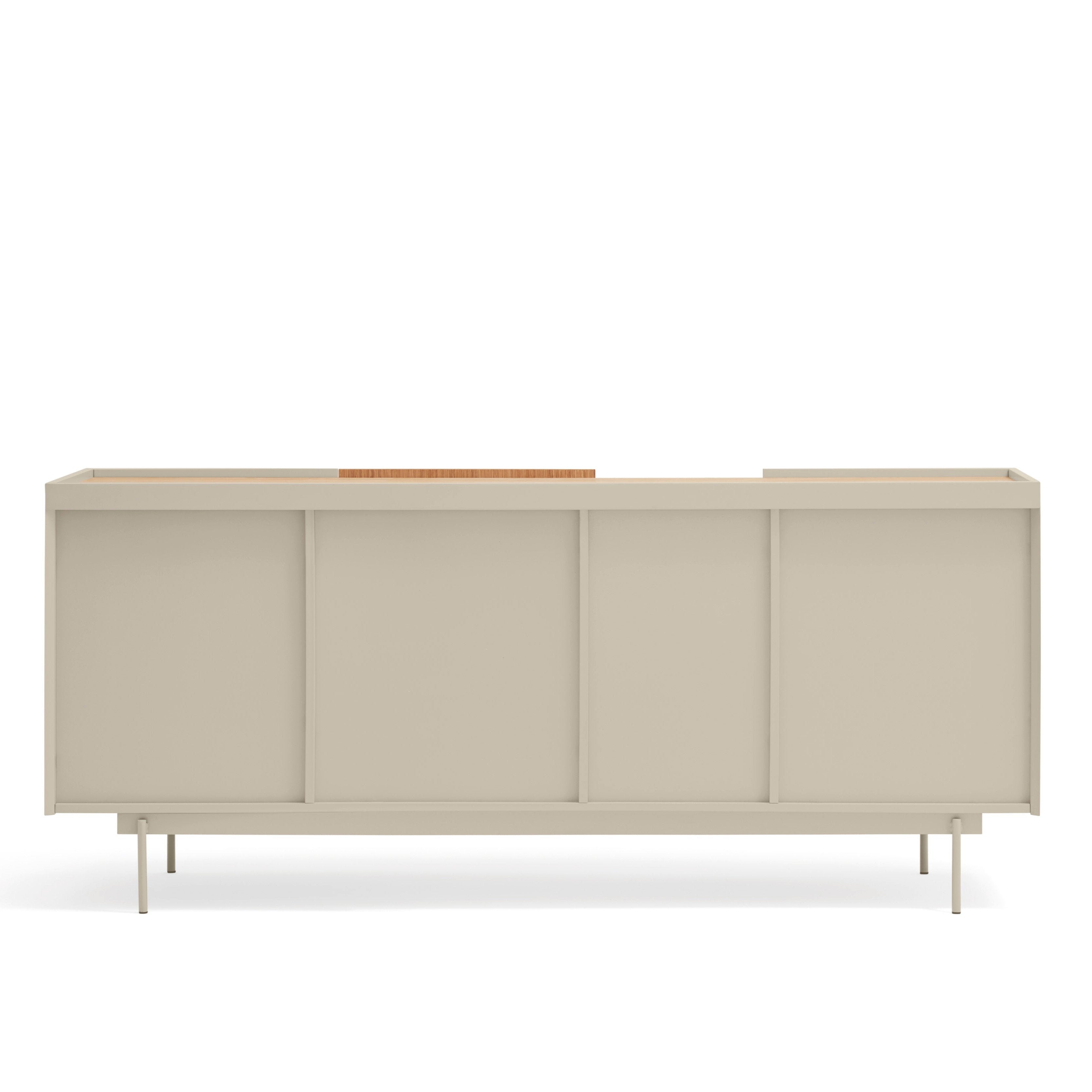 Buffet 3 portes 3 tiroirs 180x78 cm Otto en bois chêne et cachemire