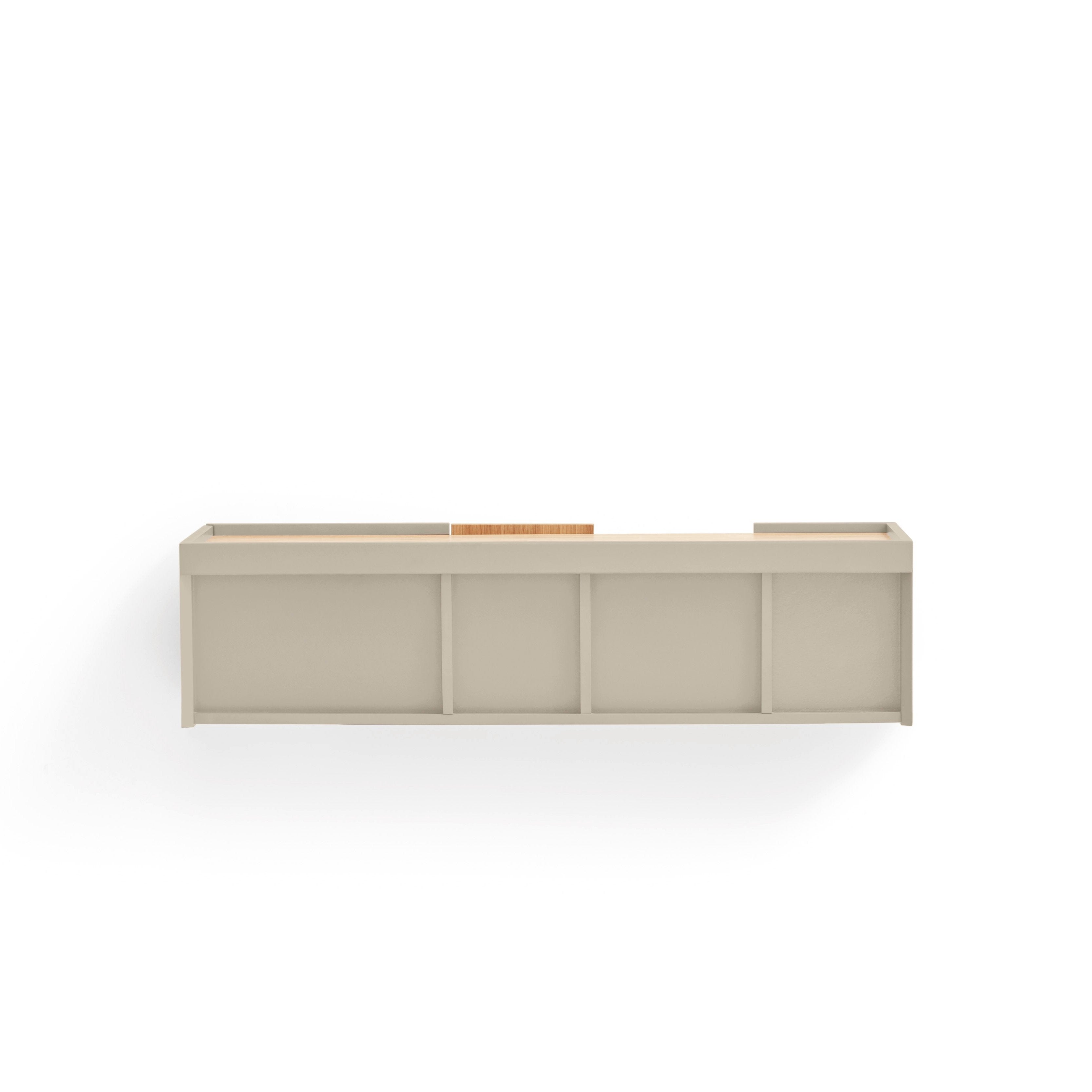 Console suspendue 110x35 cm Otto en bois chêne et cachemire