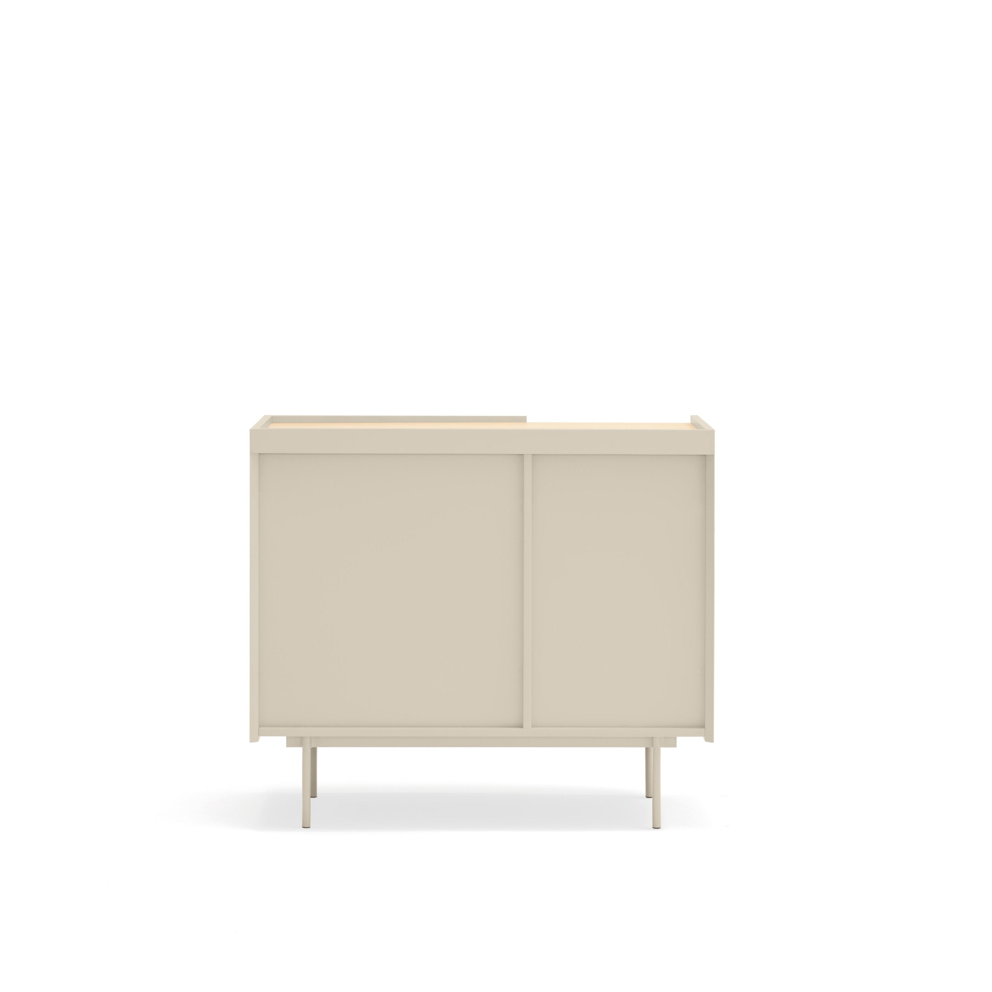 Commode 3 tiroirs 88x78 cm Otto de Teulat avec porte en bois chêne et cachemire