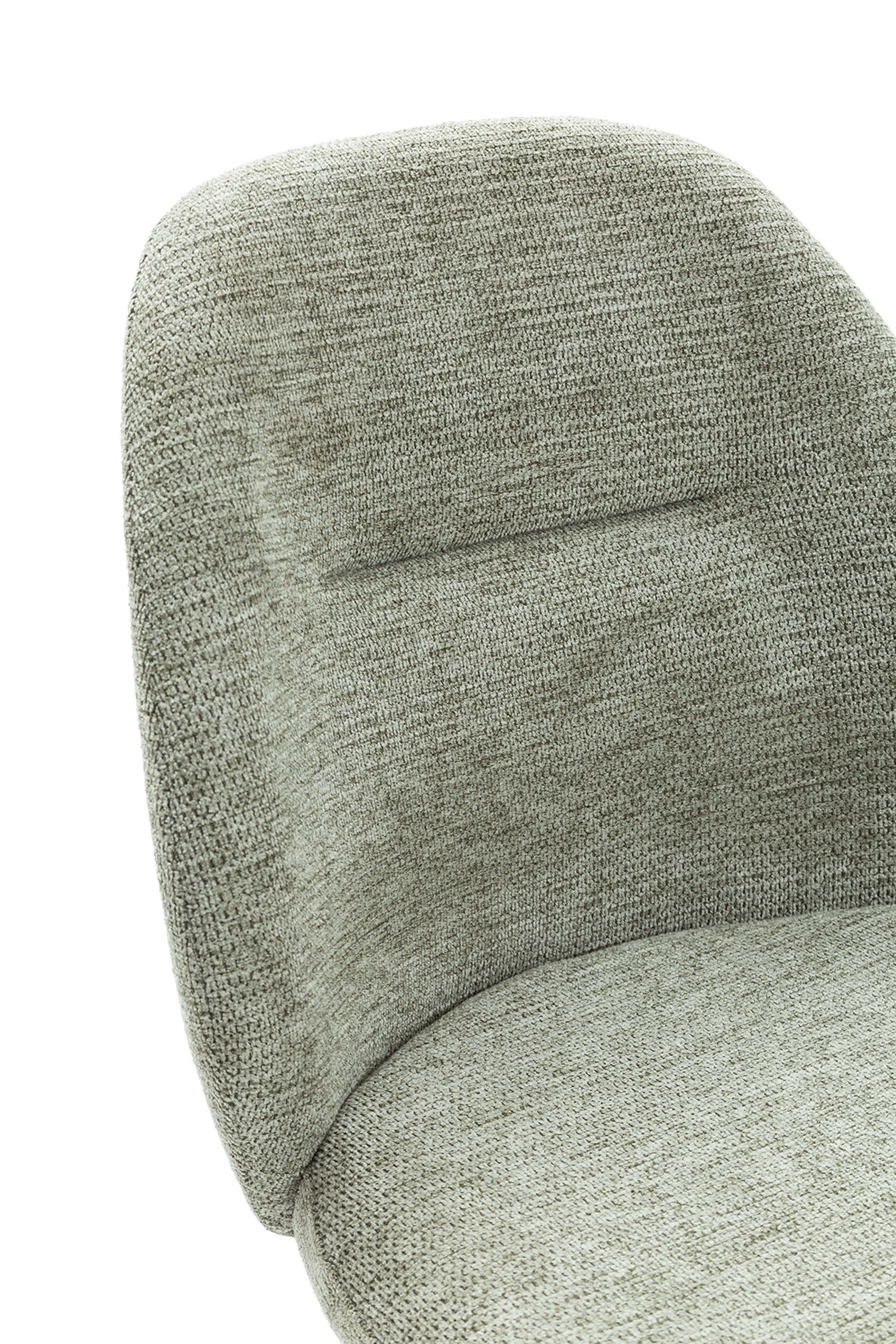 Set di 2 sedie girevoli in tessuto e metallo nero Tara 47x47 h85 cm