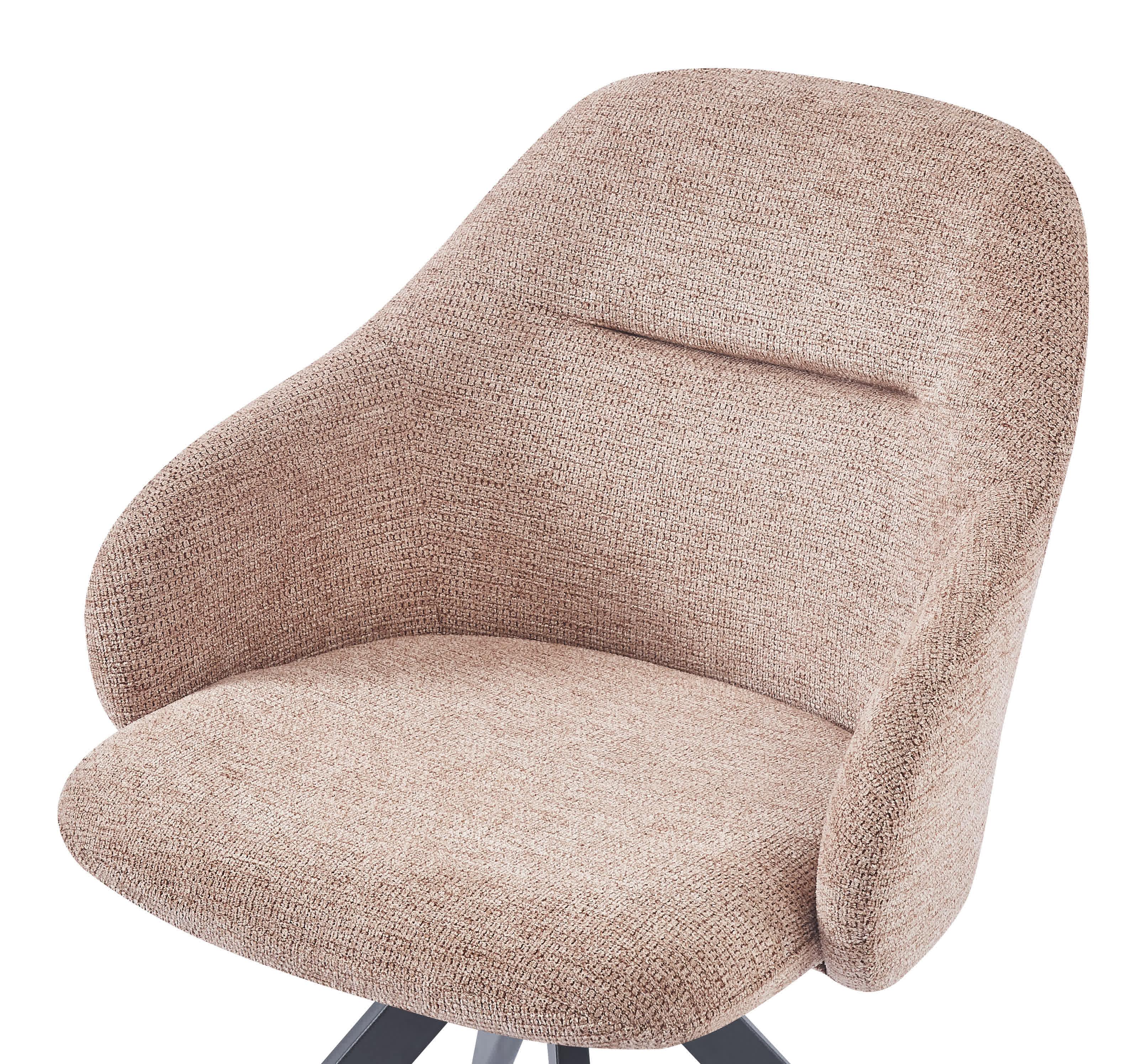 Set di 2 sedie girevoli con braccioli e struttura in metallo Tara 46x47 h84 cm