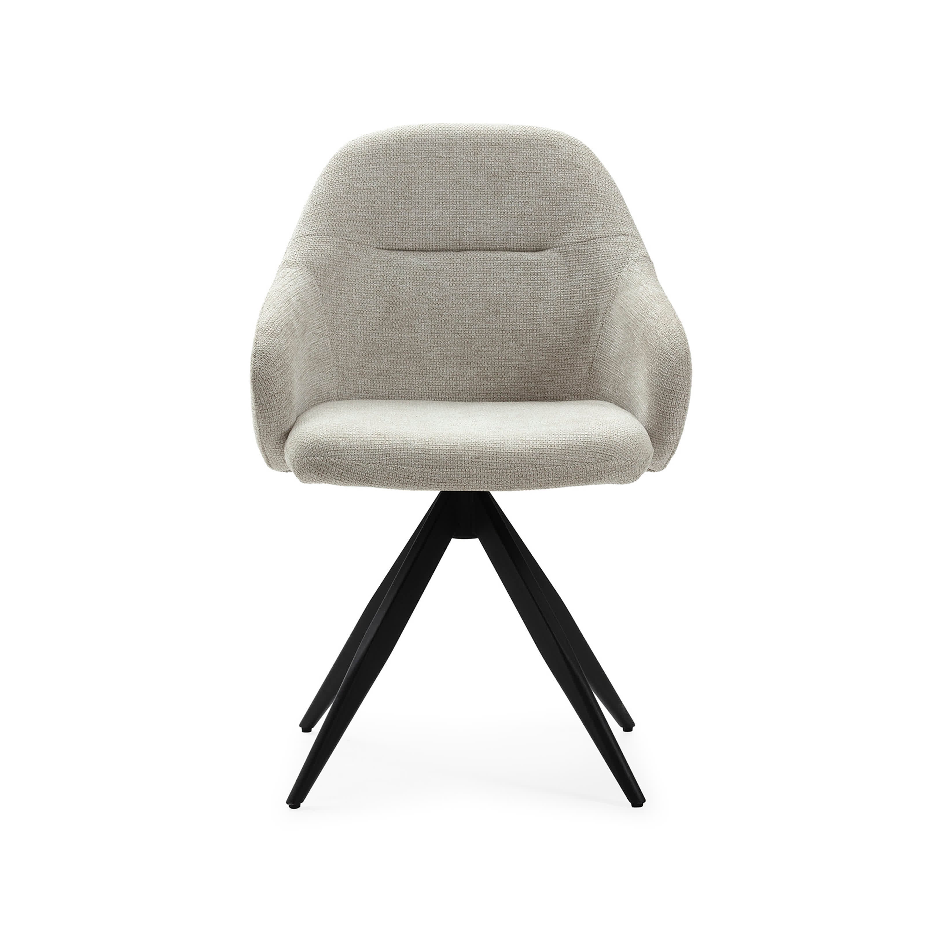 Set di 2 sedie girevoli con braccioli e struttura in metallo Tara 46x47 h84 cm