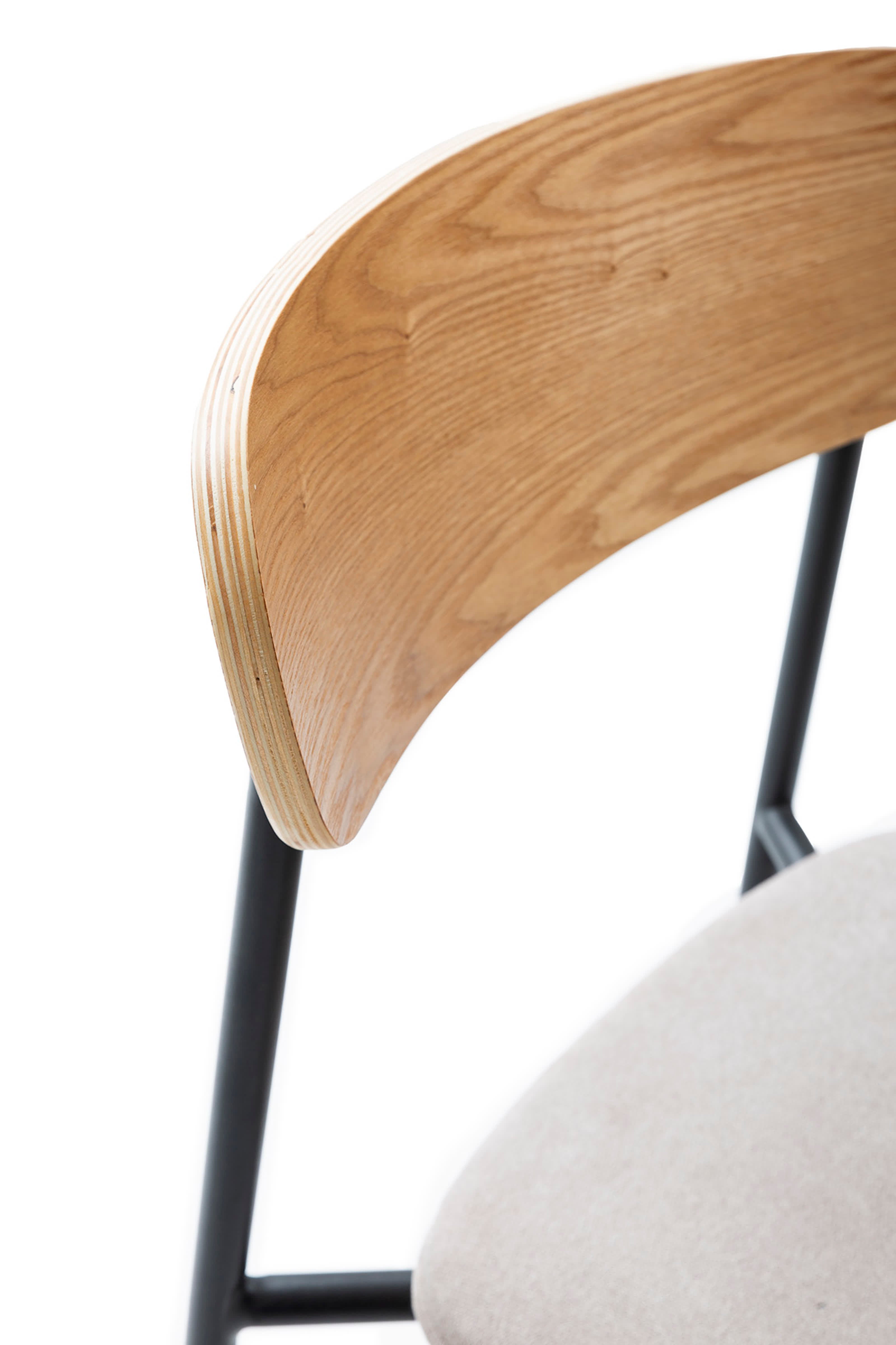 Set di 2 sedie in legno con gambe in metallo Adri 46x52 h78 cm