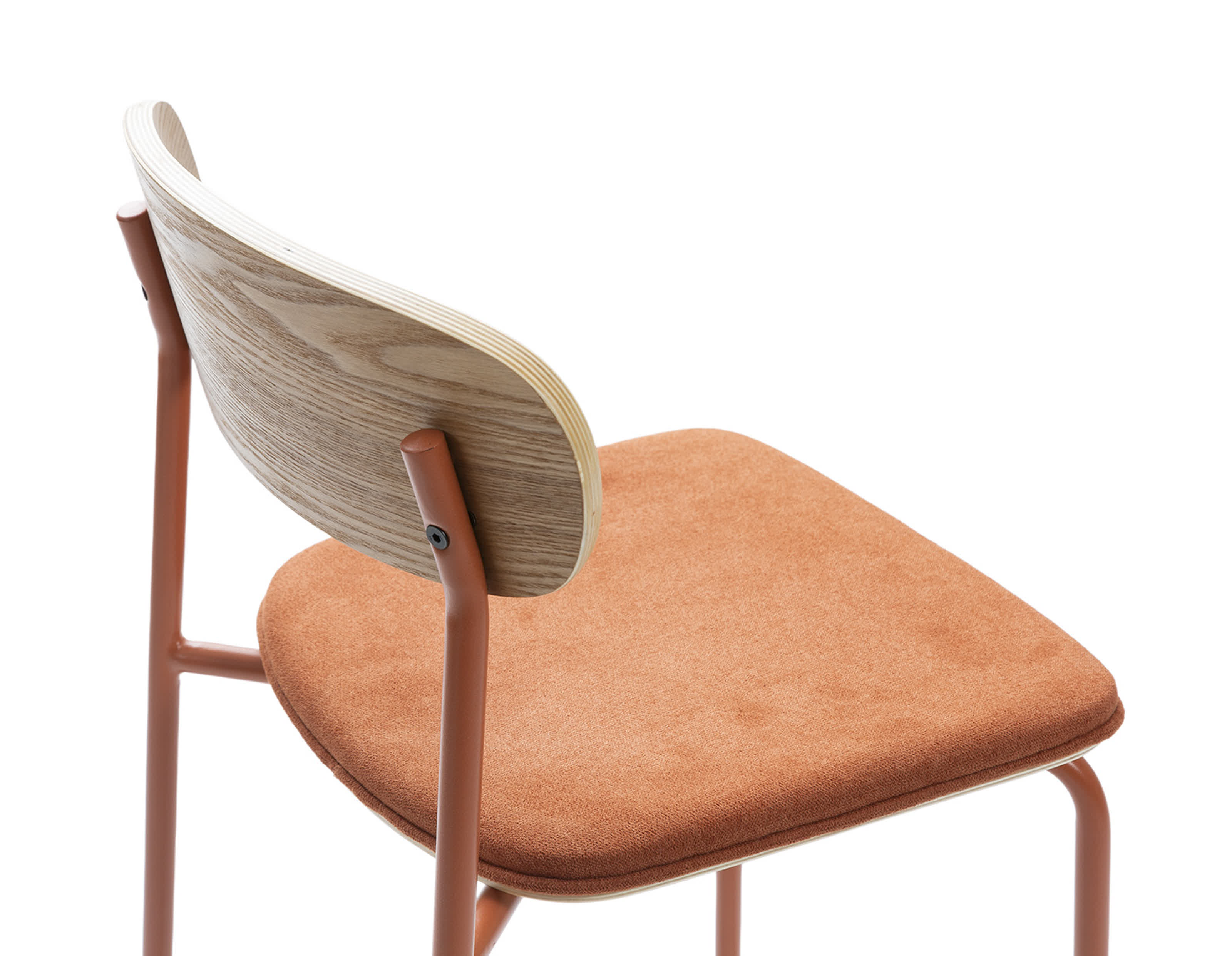 Set di 2 sgabelli in legno con seduta imbottita Adriana 41x48 h94 cm