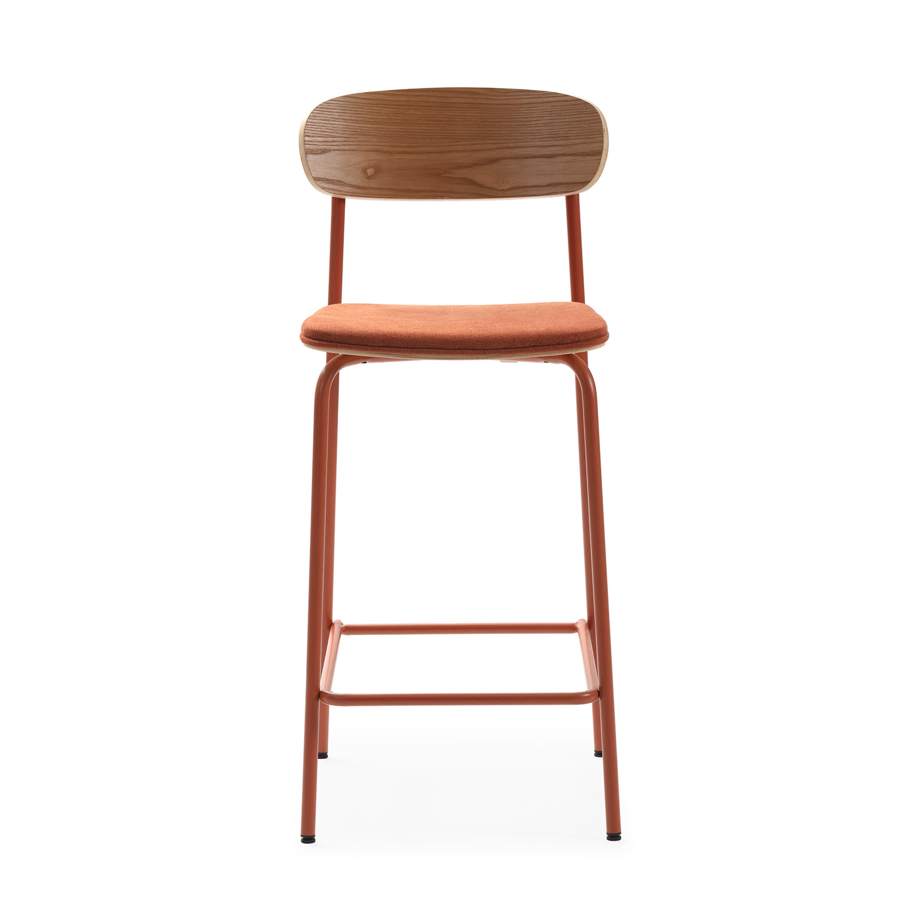 Set di 2 sgabelli in legno con seduta imbottita Adriana 41x48 h94 cm