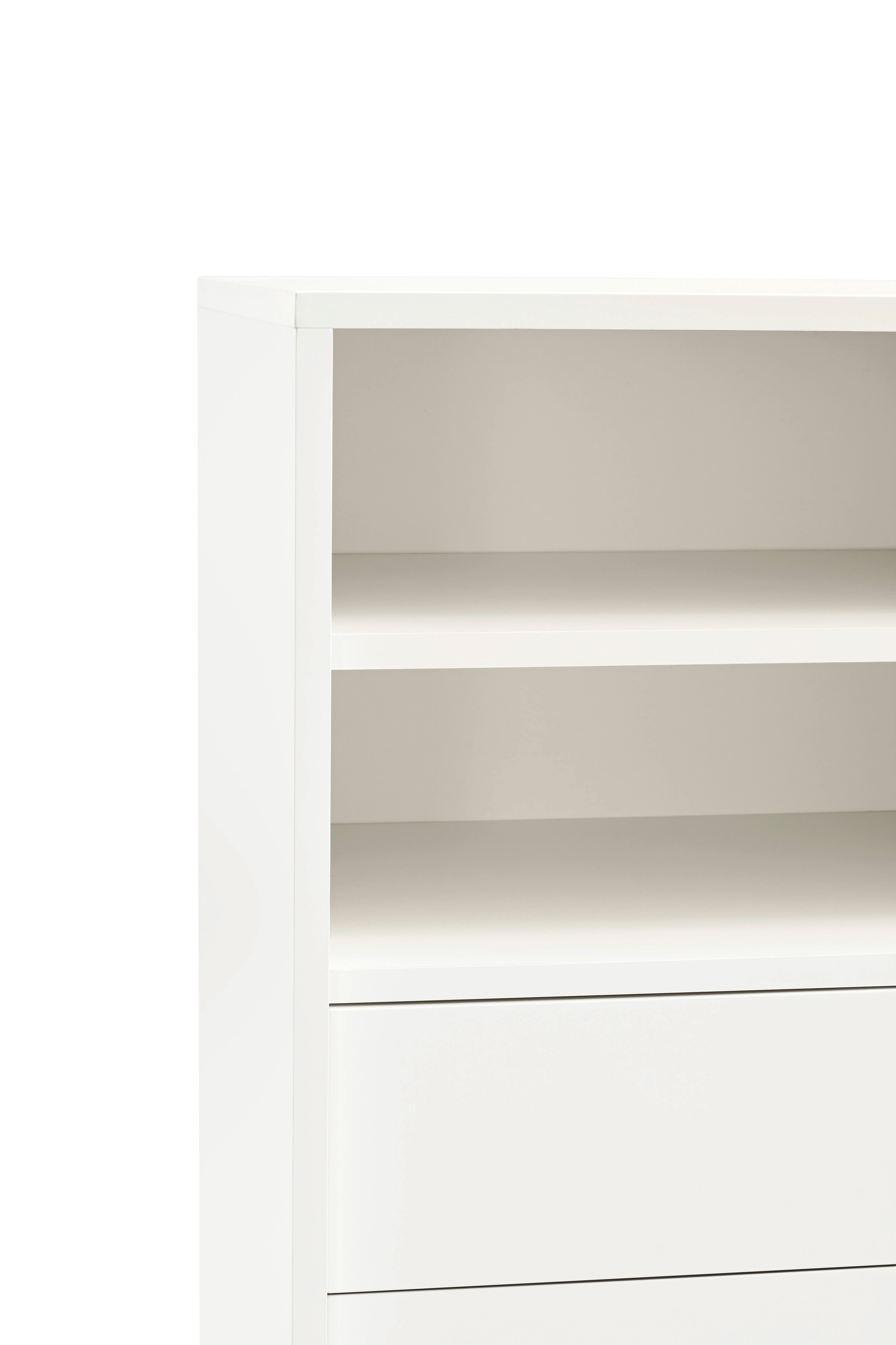 Buffet 4 tiroirs avec porte coulissante crème et sable Nube de Teulat 120x140 cm