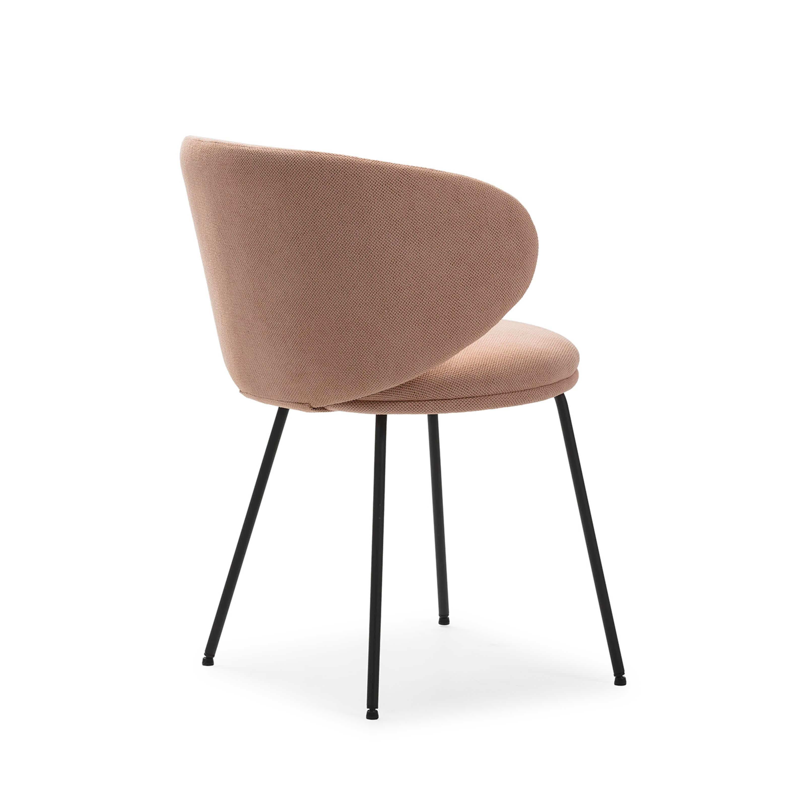 Set di 2 sedie in tessuto con gambe in metallo nero Lea 59x56 h77 cm