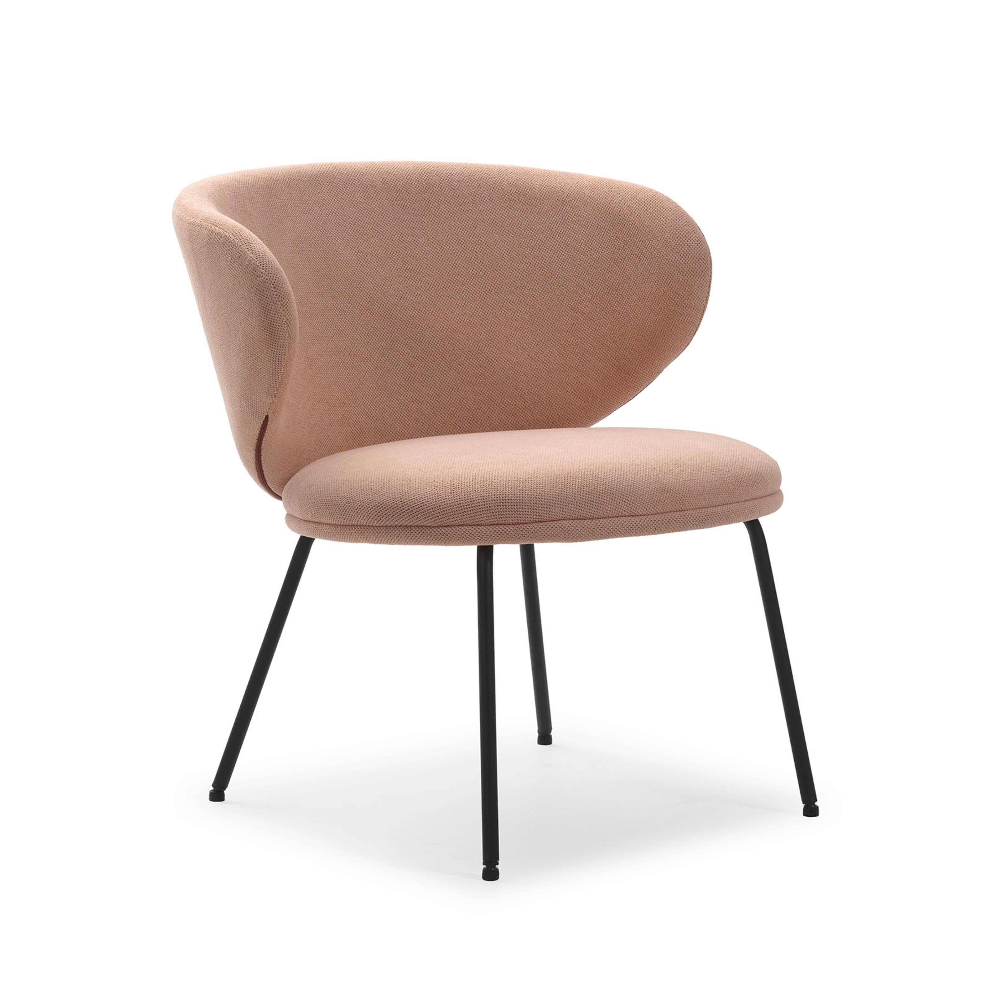 Sedia Lounge con gambe in metallo Raffaella 76x73 h77 cm