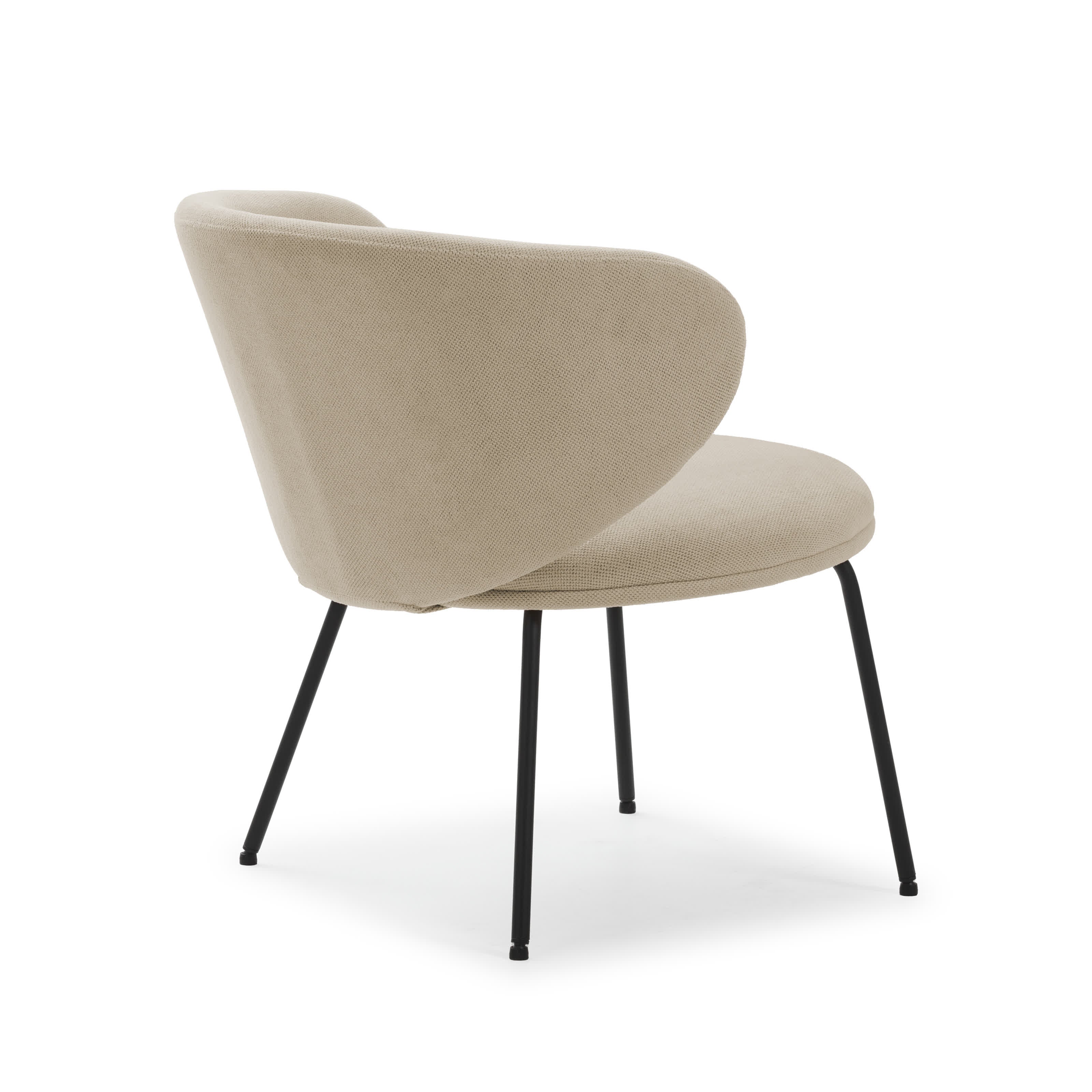 Sedia Lounge con gambe in metallo Raffaella 76x73 h77 cm