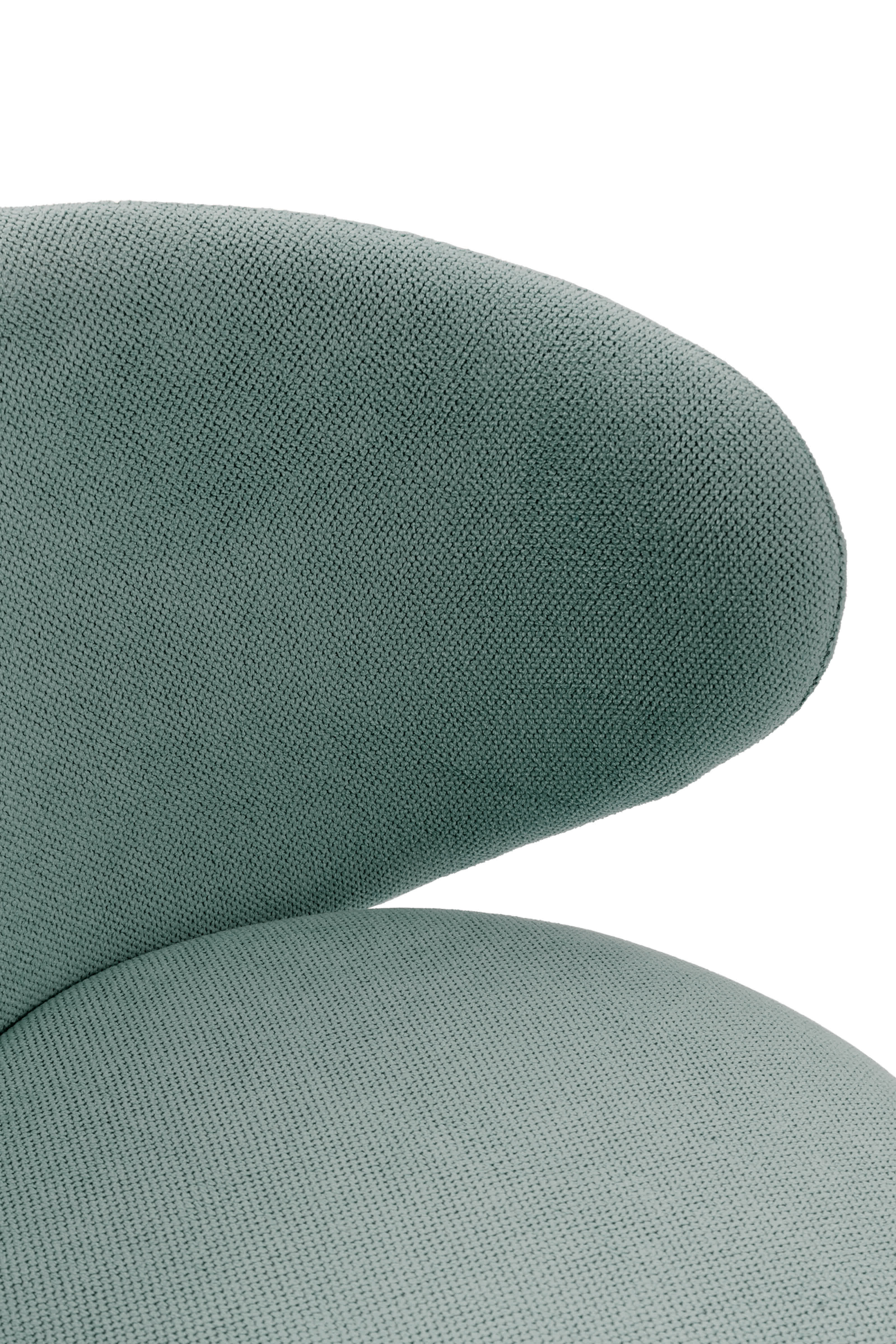 Sedia Lounge con gambe in metallo Raffaella 76x73 h77 cm