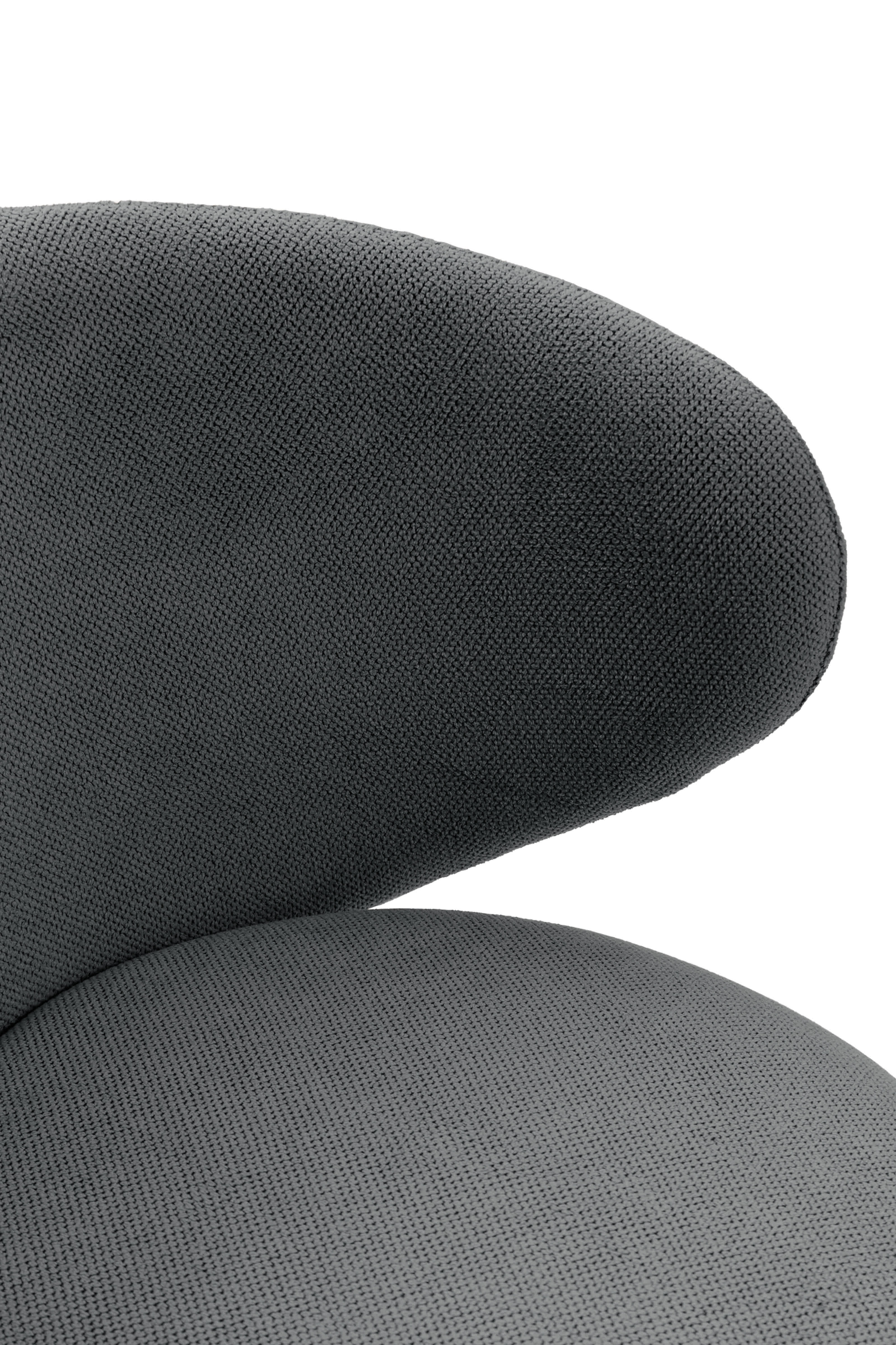 Sedia Lounge con gambe in metallo Raffaella 76x73 h77 cm