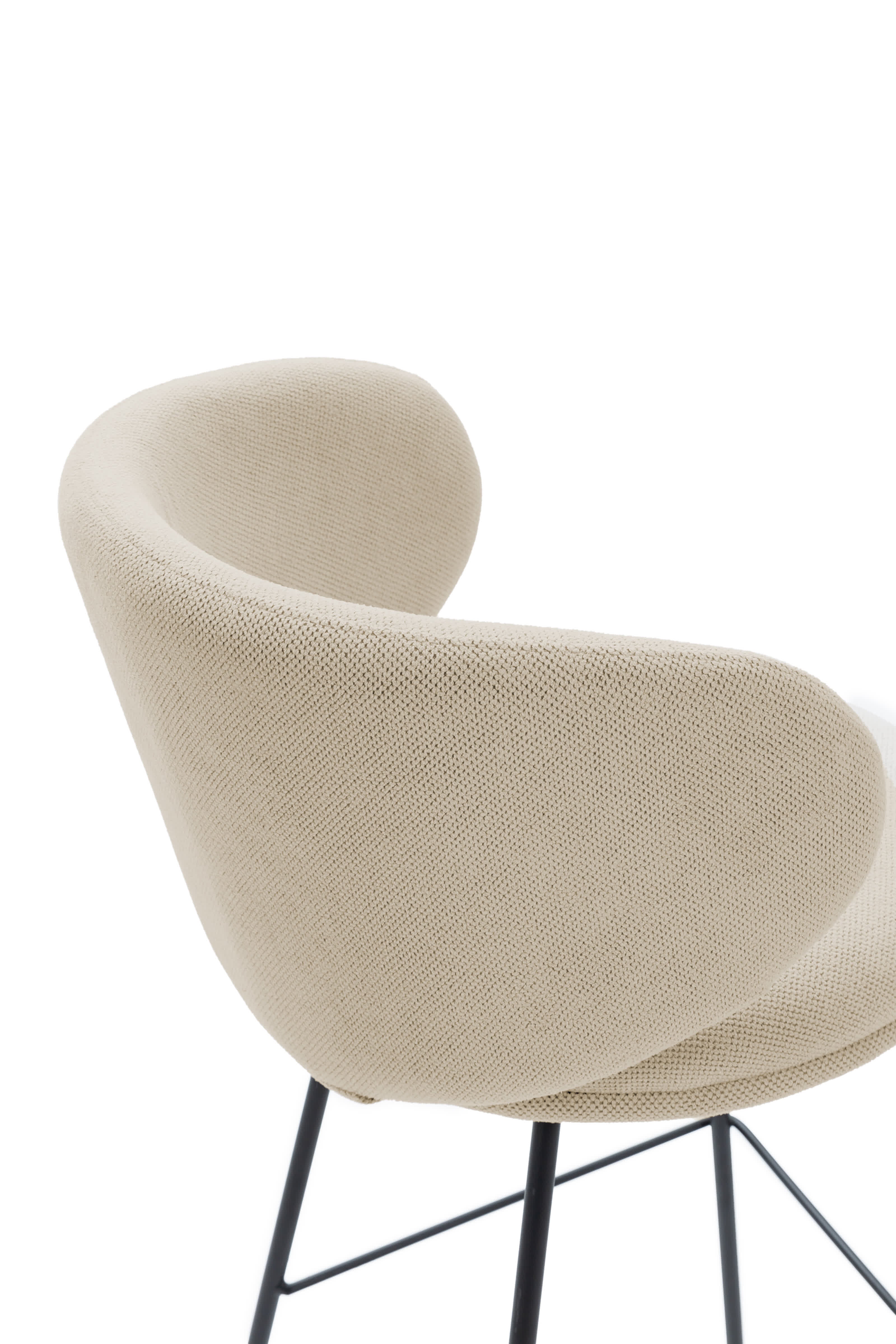 Set di 2 sgabelli in tessuto con gambe lunghe in metallo Raisa 54x51 h88 cm