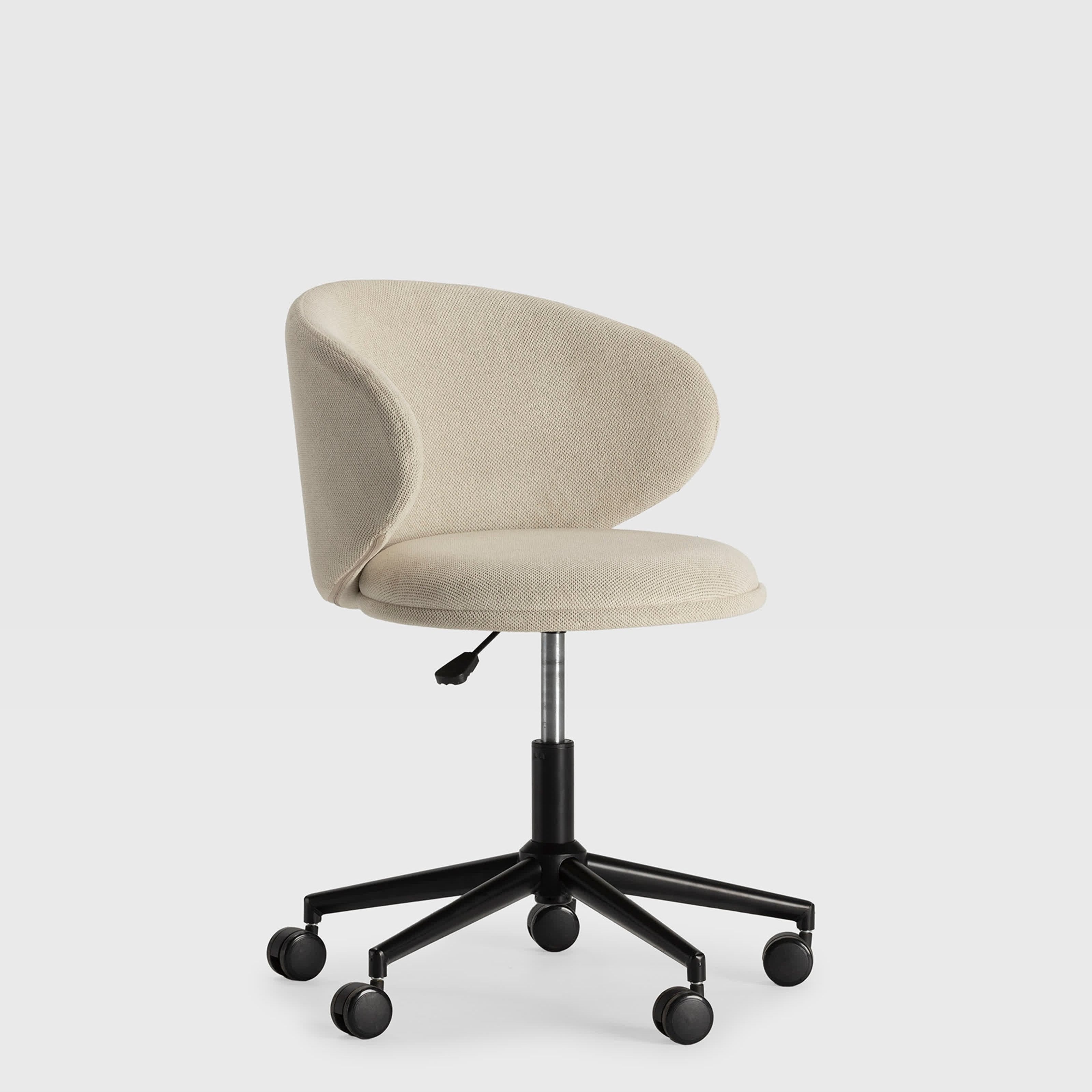 Sedia con base girevole e gambe in metallo rivestite nere Sofia 60x60 h73/83 cm