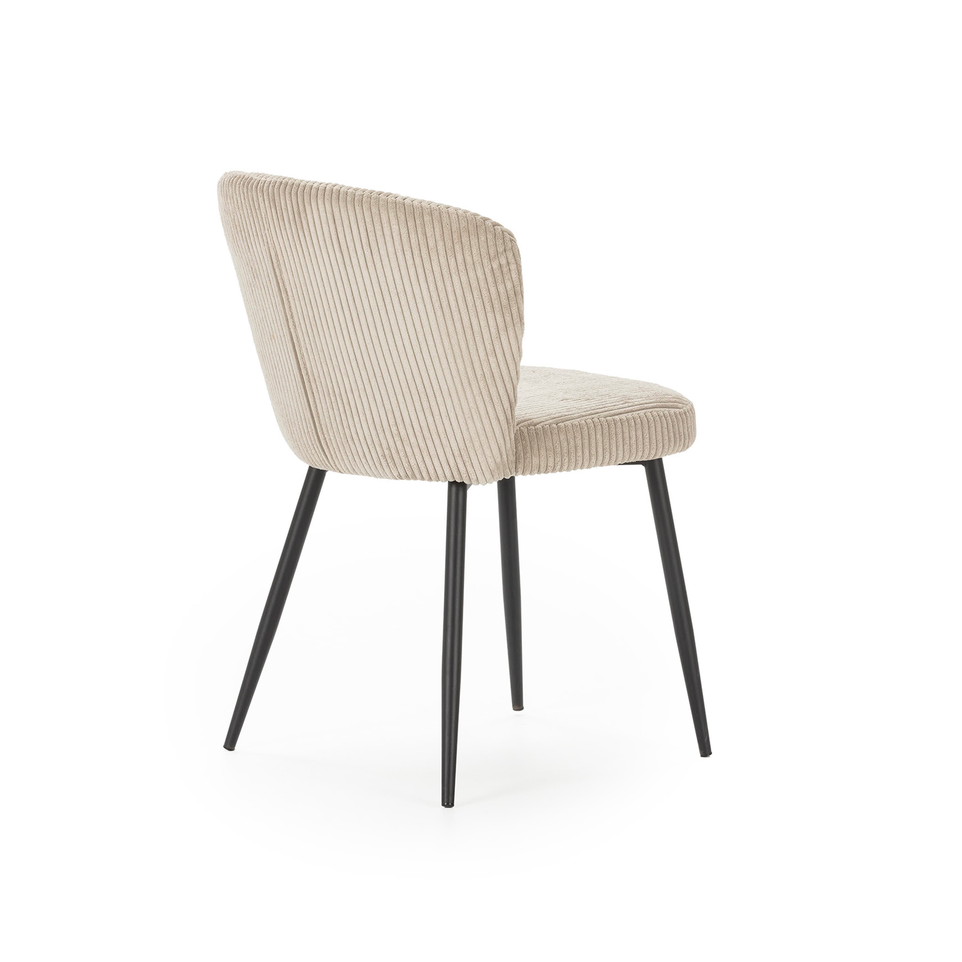 Set di 4 sedie in velluto e gambe in metallo Megan 47x58 cm h78 cm