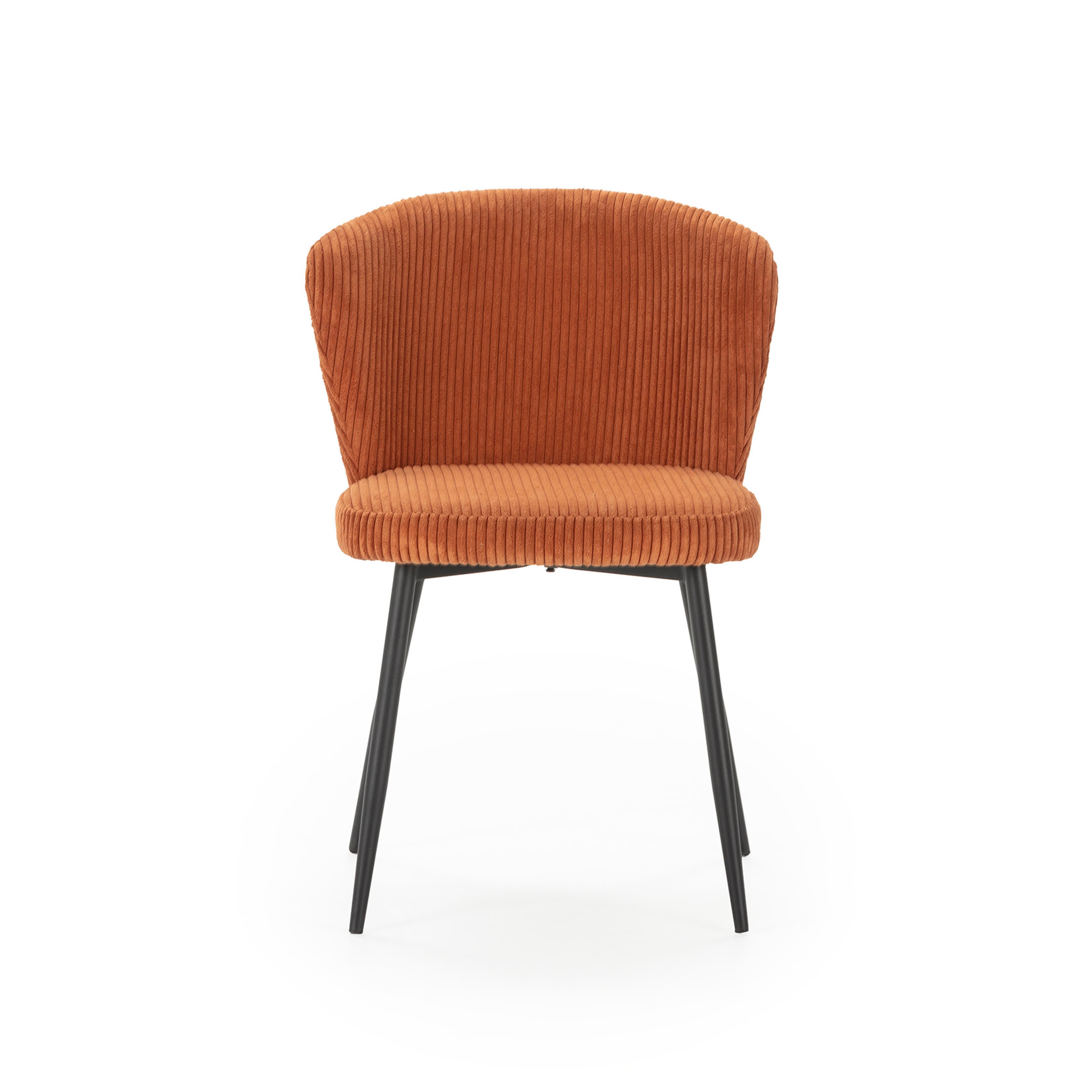 Set di 4 sedie in velluto e gambe in metallo Megan 47x58 cm h78 cm