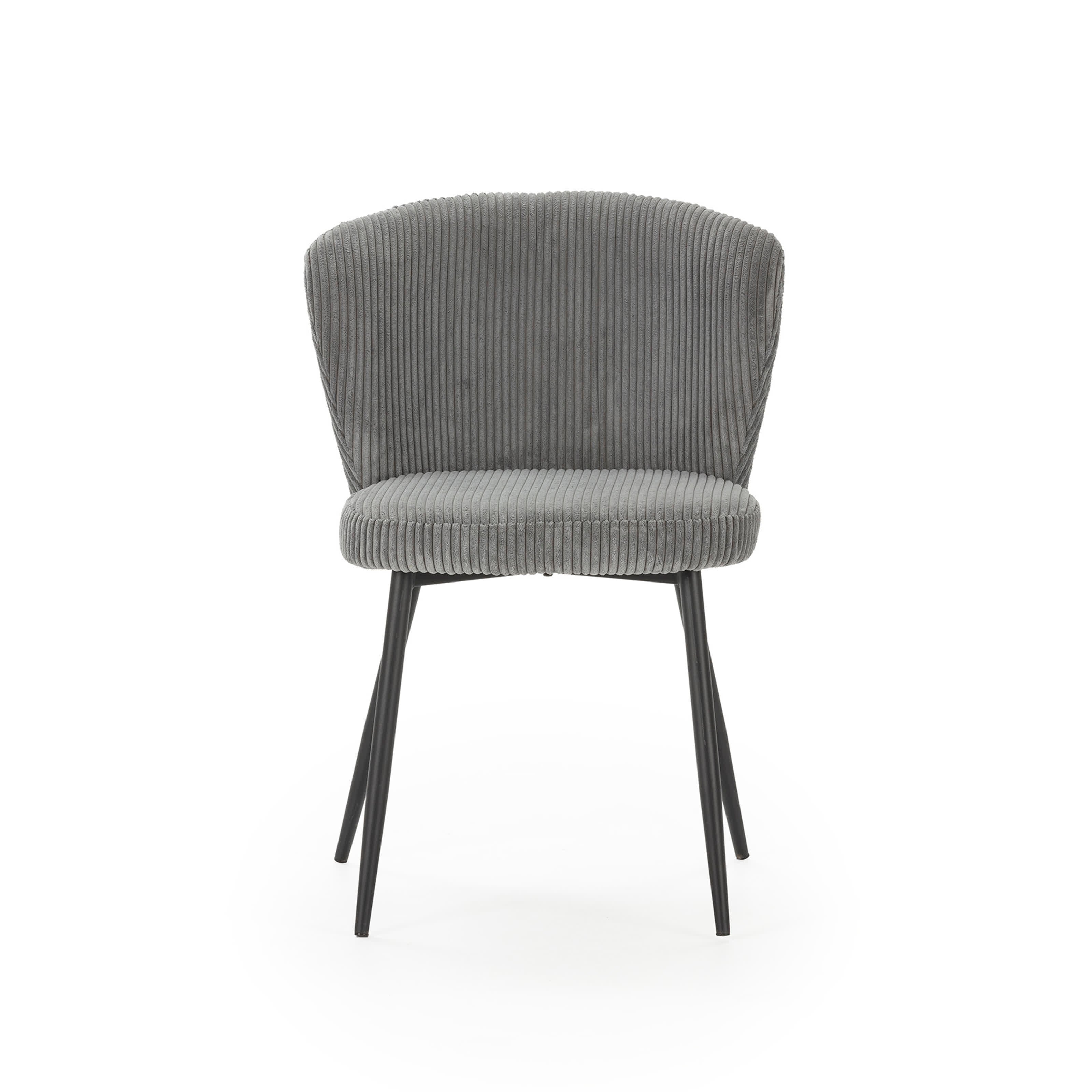 Set di 4 sedie in velluto e gambe in metallo Megan 47x58 cm h78 cm