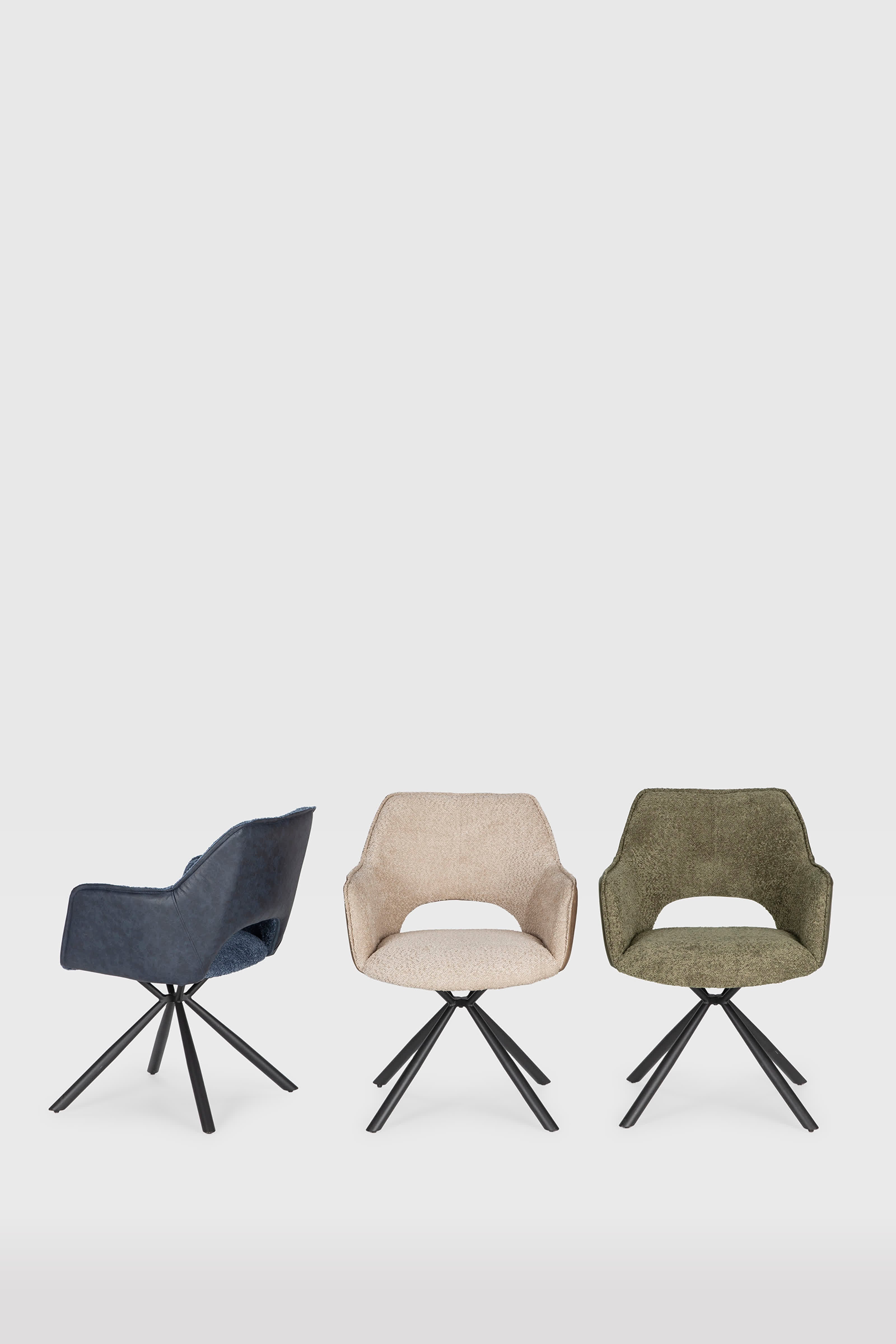 Set di 2 poltrone con gambe in metallo nero Mariel 48x49 h80 cm