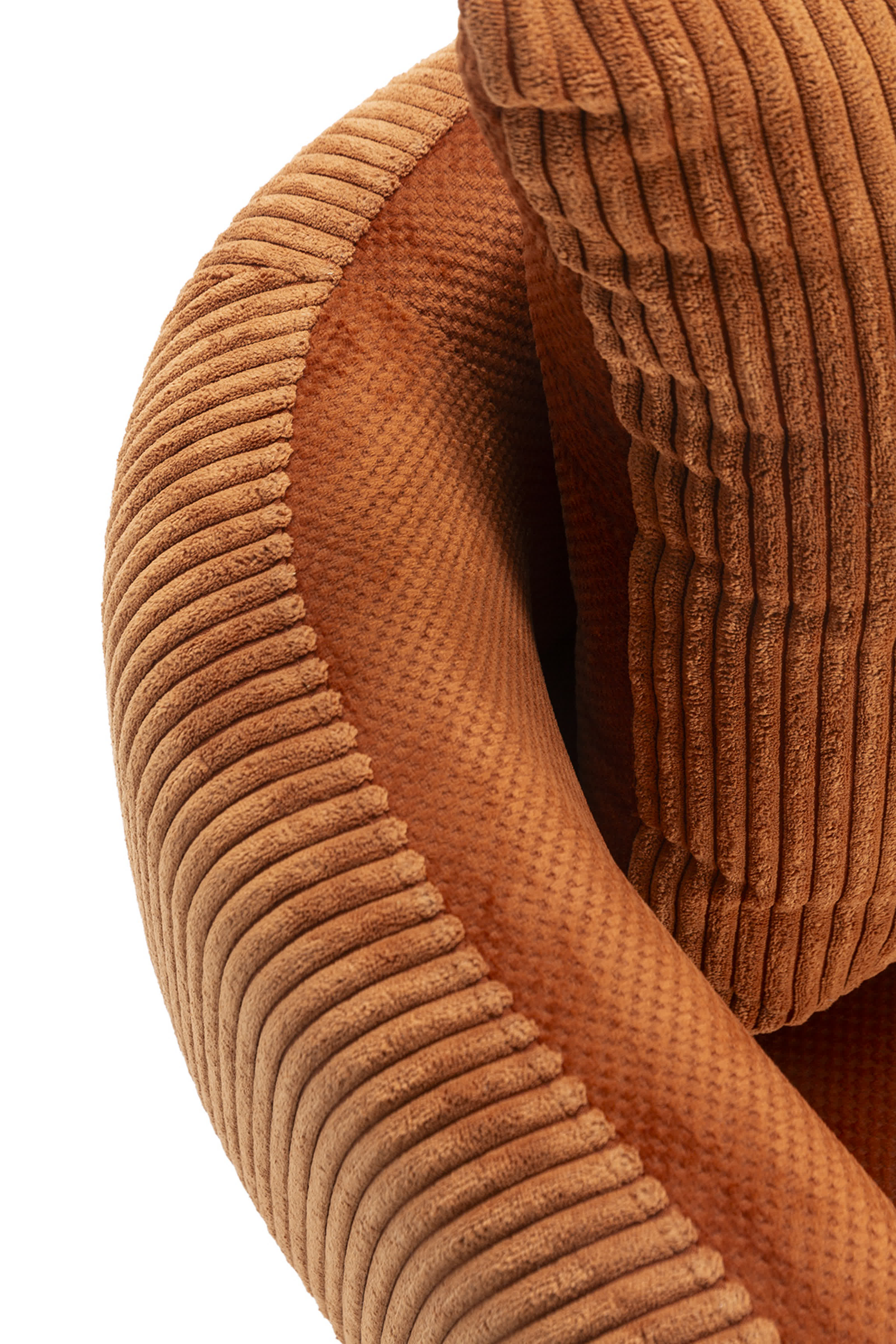 Poltrona in velluto a coste con gambe in metallo Arno 70x61 h72 cm