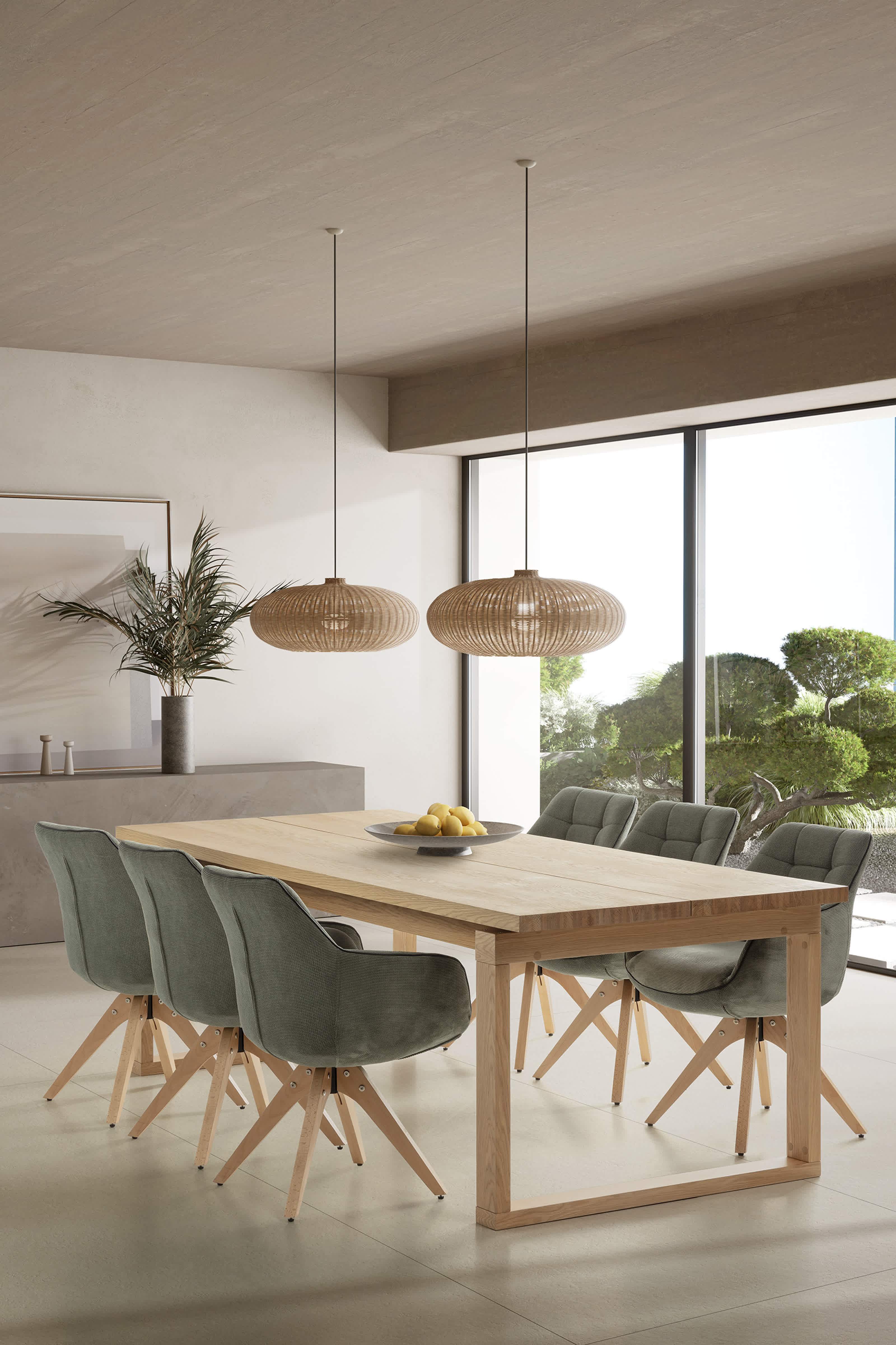 Tavolo 8 posti in stile mediterraneo Riva 220x76 cm