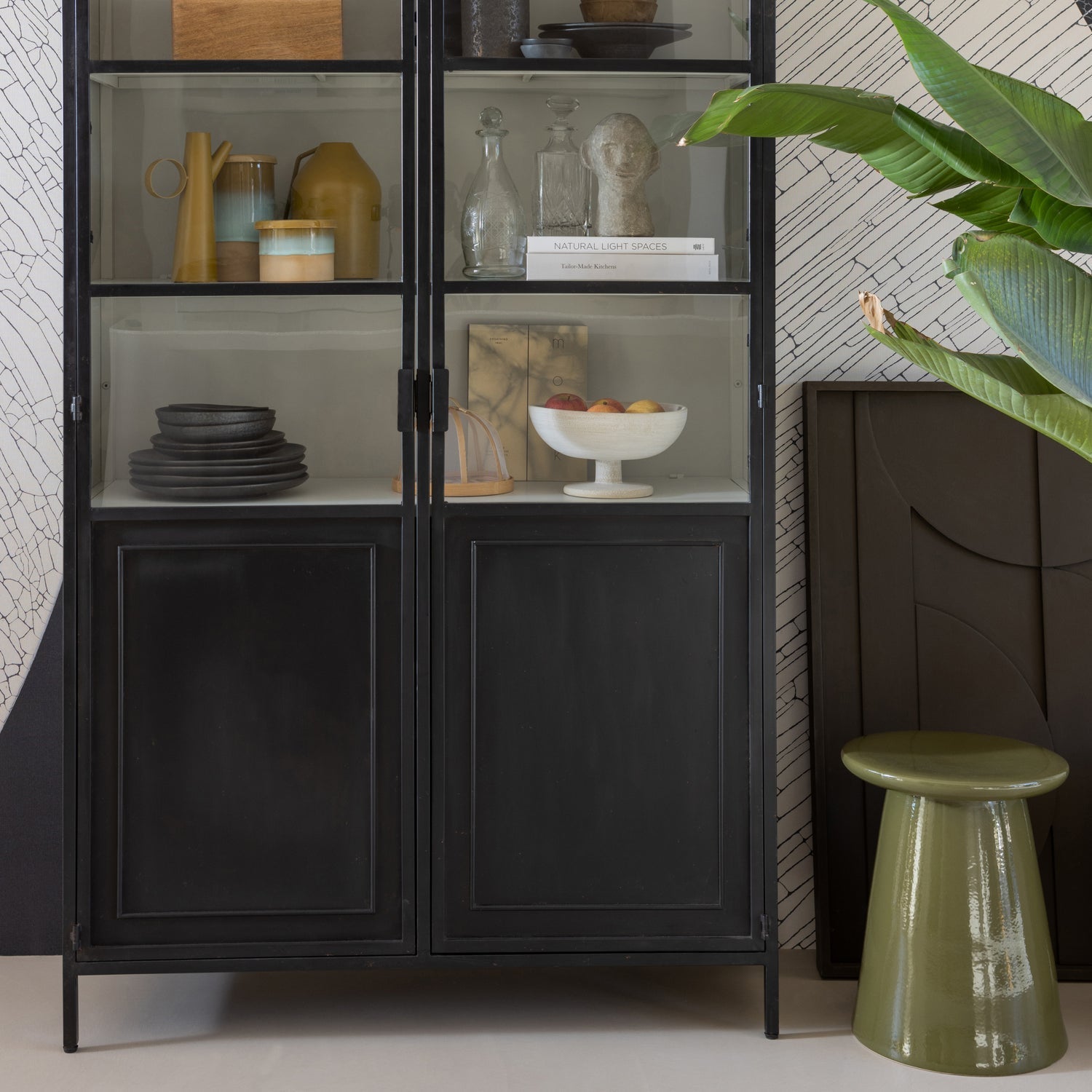 Tavolino in ceramica Button 45x35 cm