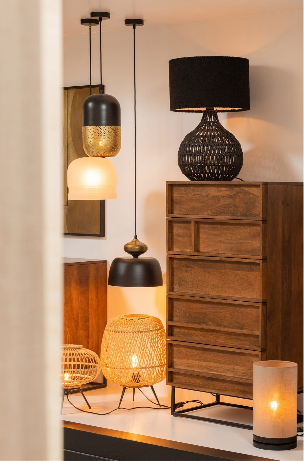 Base pour lampe de table noire Macy 44x31 cm