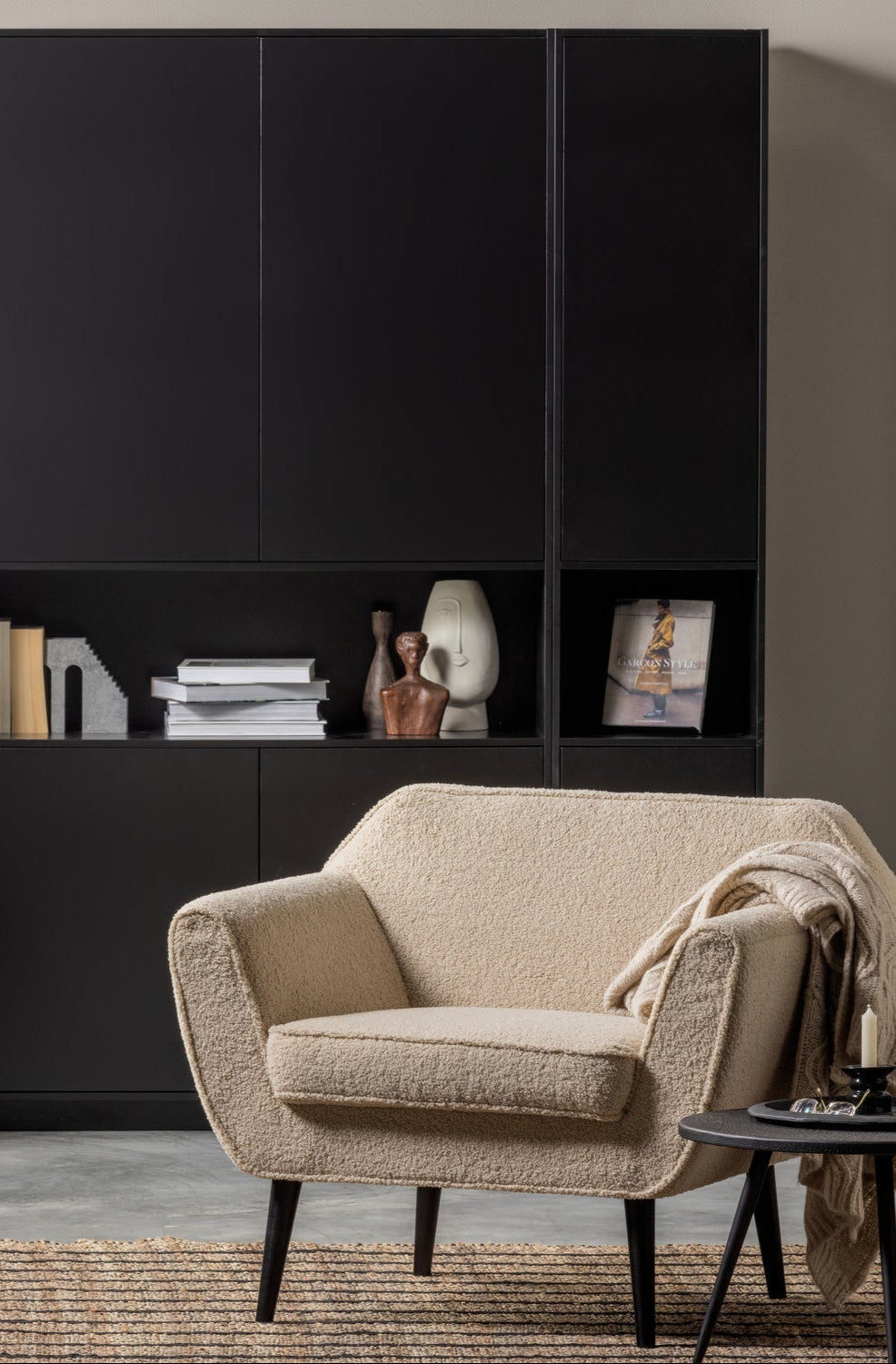 Credenza 2 ante in legno di pino nero Finca 210x40 cm