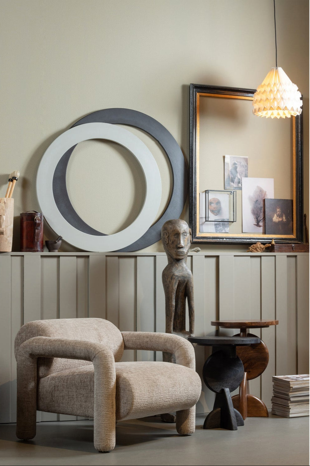 Table basse en bois de manguier noir Pete 52x40 cm