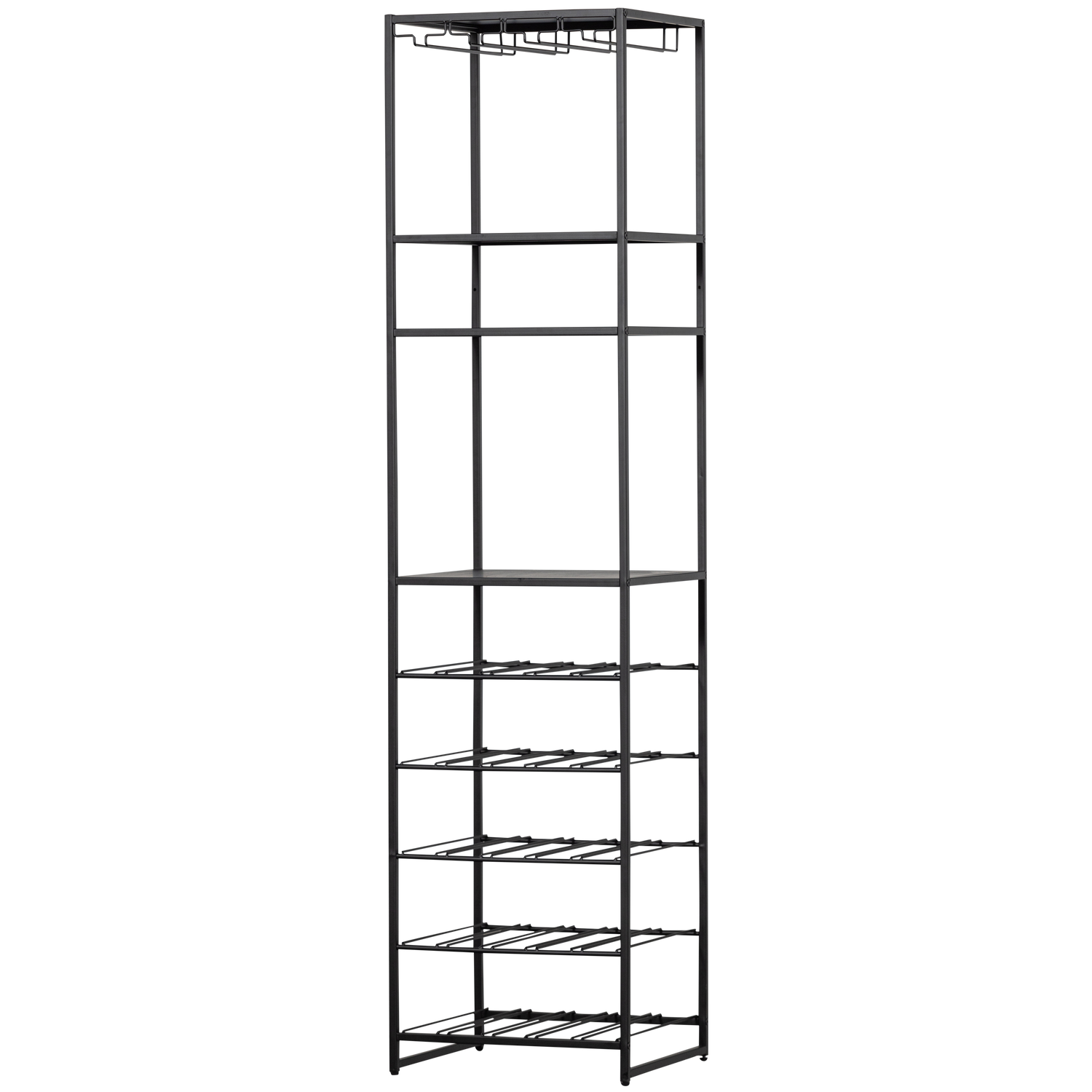Porte-gobelet en métal noir Reese 185x45 cm