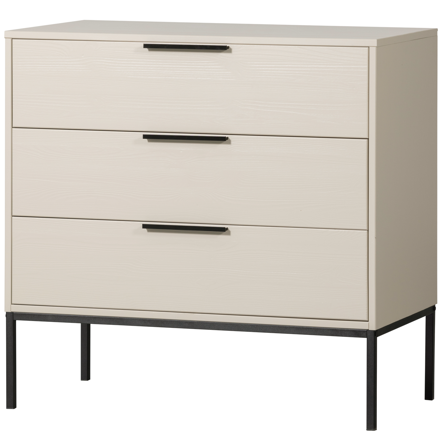 Commode 3 tiroirs en bois de pin Adam 93x94 cm