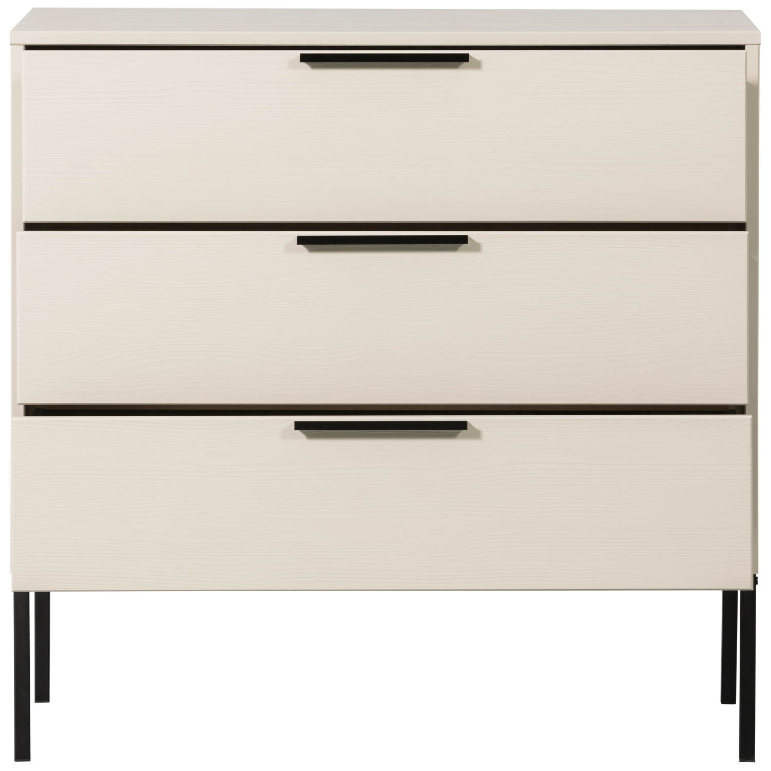 Commode 3 tiroirs en bois de pin Adam 93x94 cm