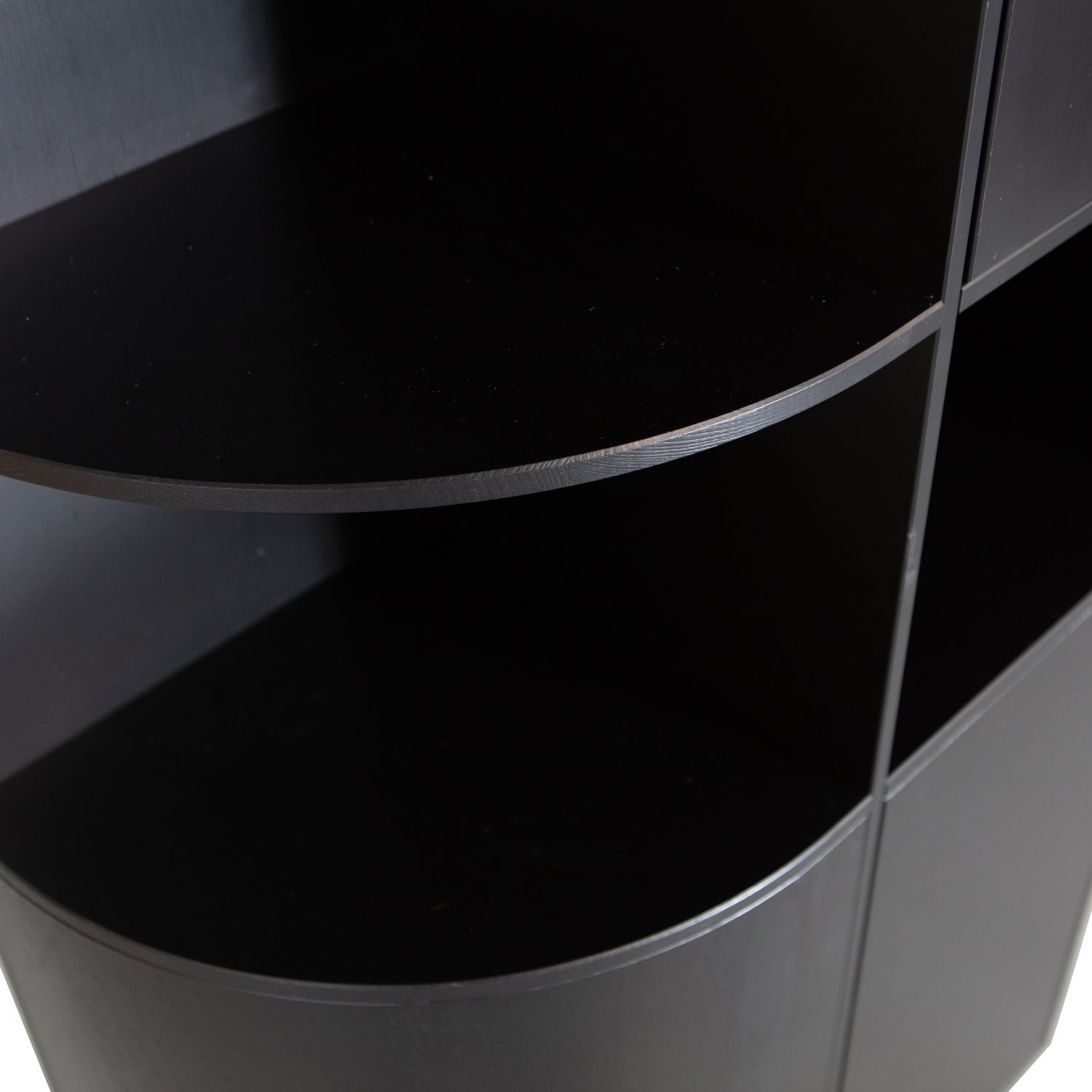 Buffet 2 portes en bois de pin noir mat Finca 210x78 cm