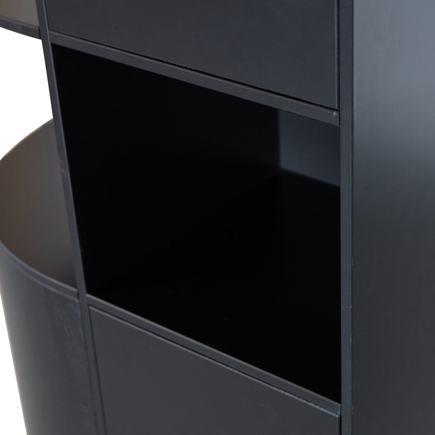Buffet 2 portes en bois de pin noir mat Finca 210x78 cm