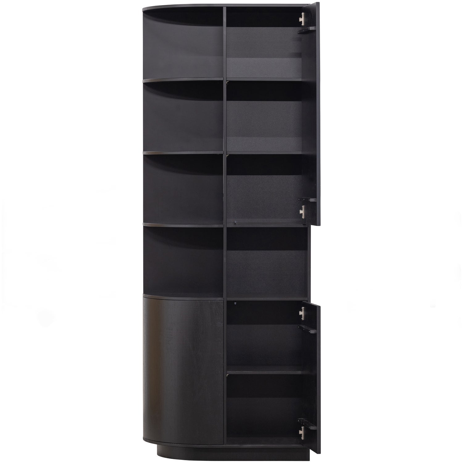 Buffet 2 portes en bois de pin noir mat Finca 210x78 cm
