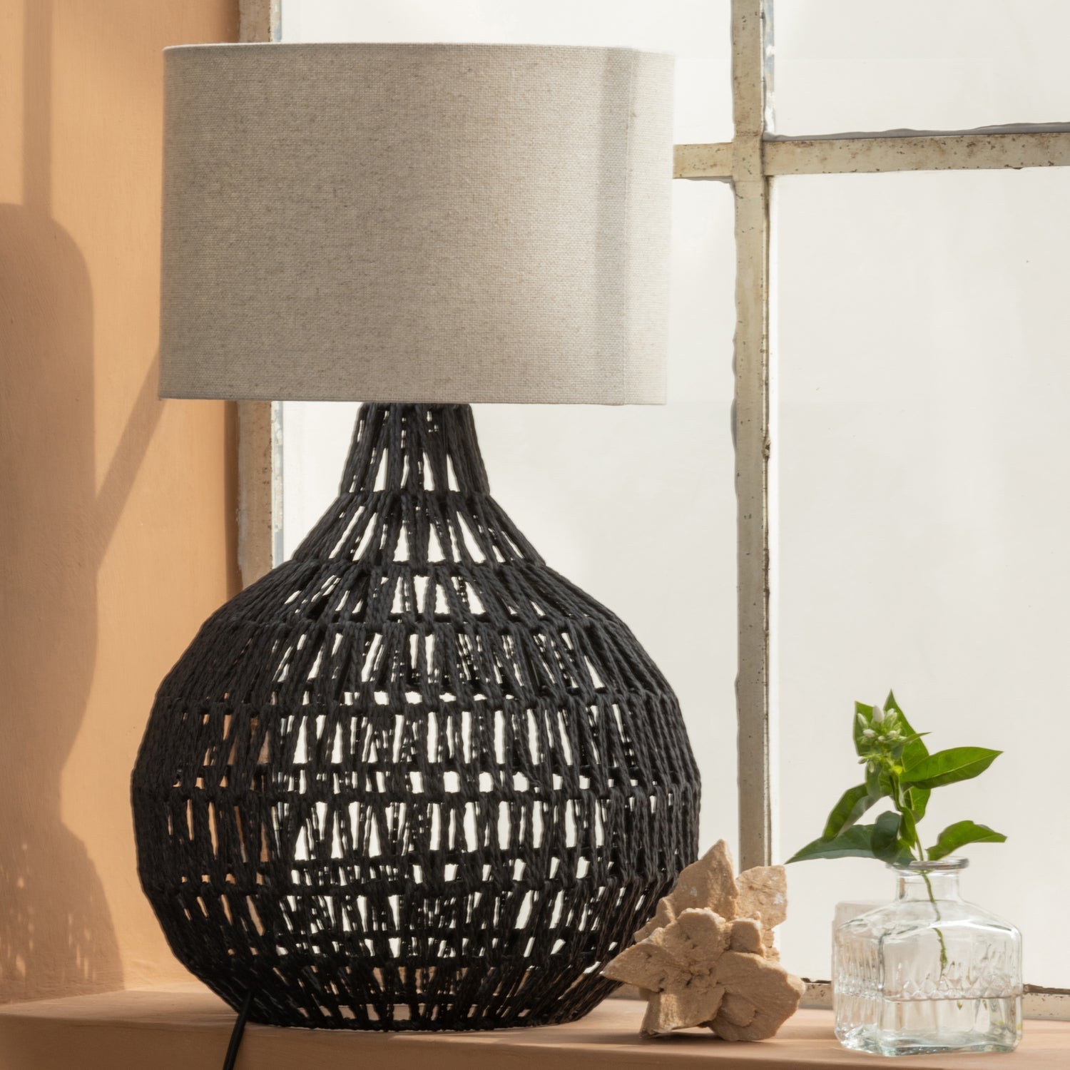 Base pour lampe de table noire Macy 44x31 cm