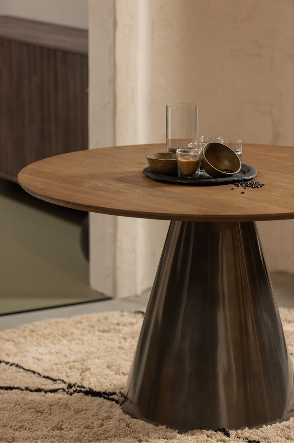 Tavolo da pranzo rotondo in legno di mango Maggie 76x120 cm