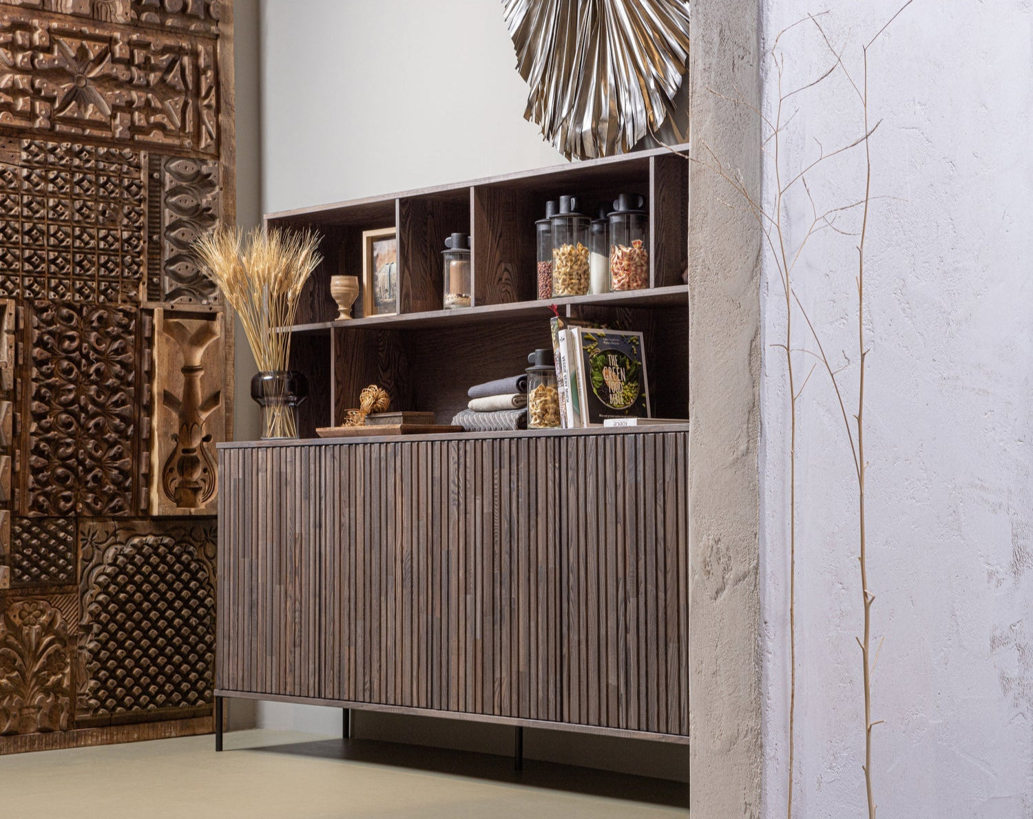 Credenza 4 ante in legno di frassino New Gravure 150x200 cm