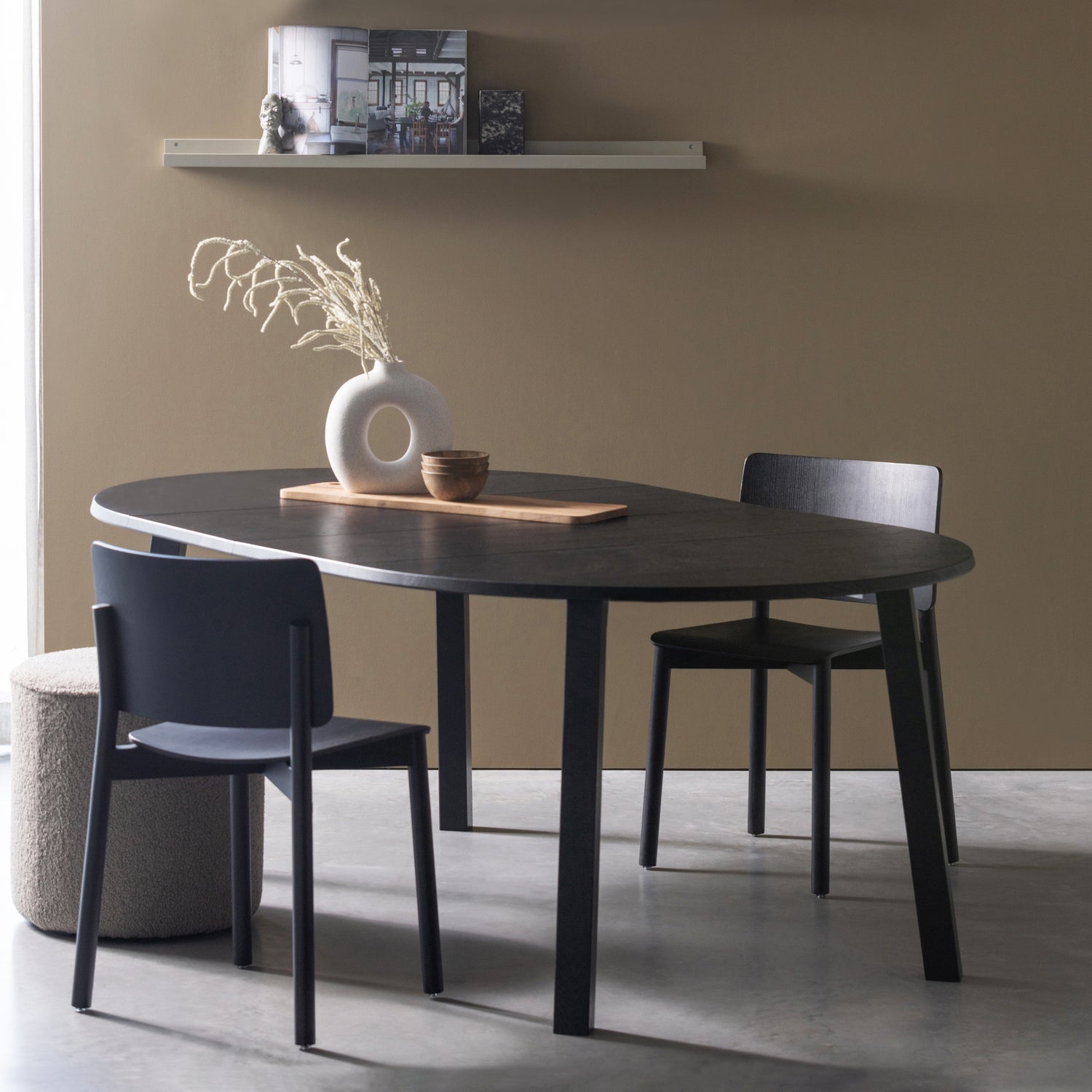 Table à manger extensible en chêne 75x120 cm