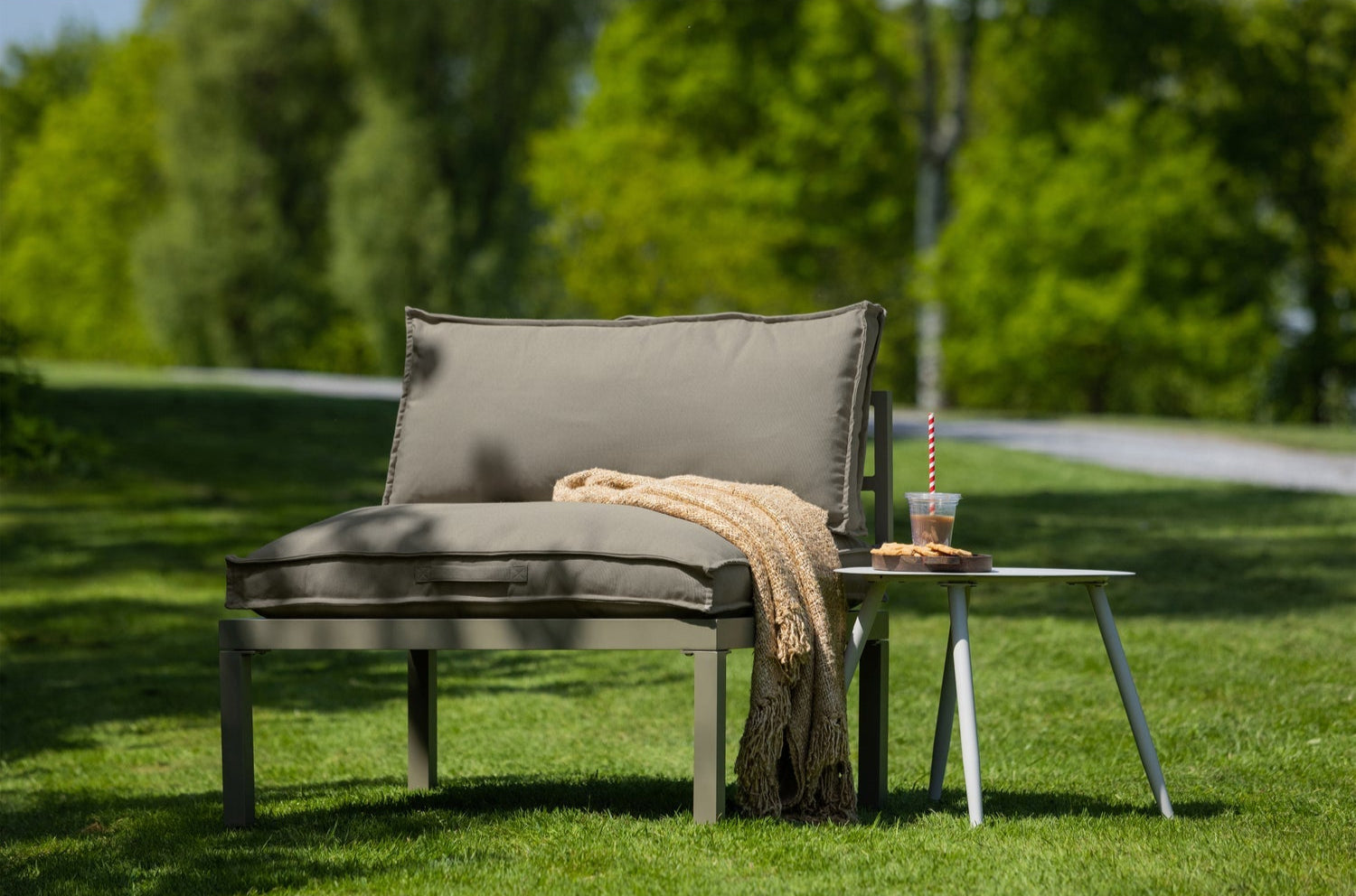 Tavolino da esterno in metallo mist Aivy 45x58cm