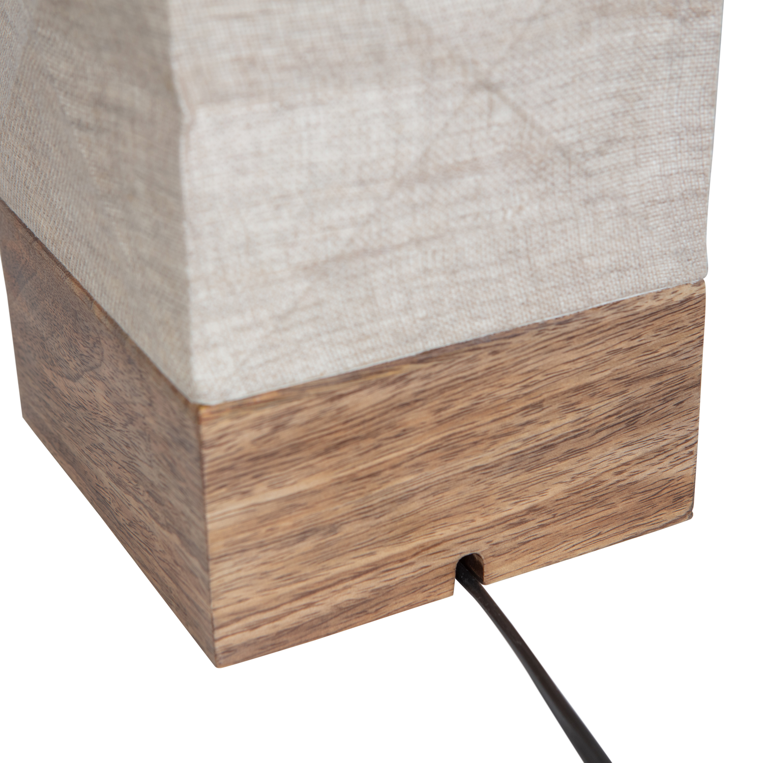 Lampada da tavolo in carta/legno naturale Brett 43x19 cm